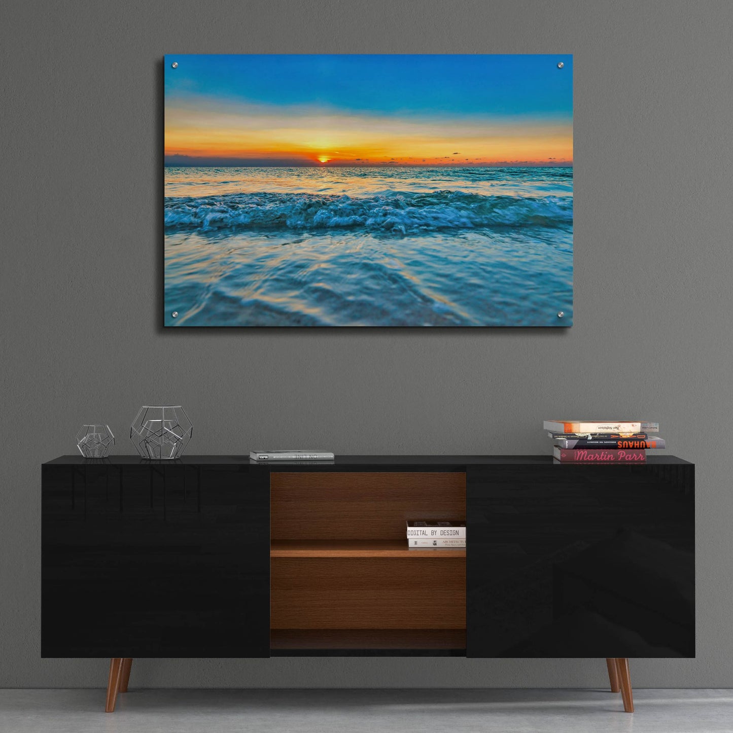 Epic Art 'Calm Aruba Blue' by Mark A Paulda, Acrylic Glass Wall Art,36x24