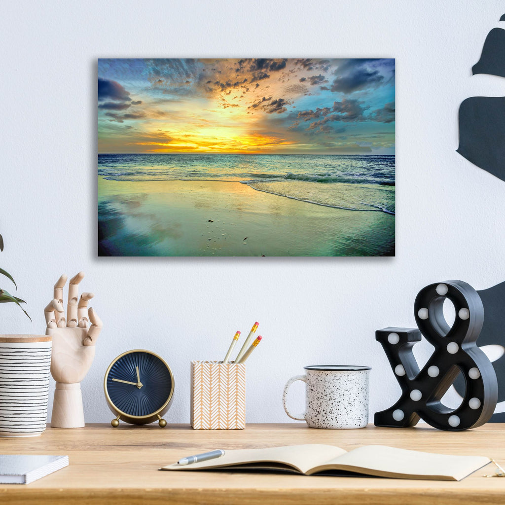 Epic Art 'Caribbean Epilogue' by Mark A Paulda, Acrylic Glass Wall Art,16x12