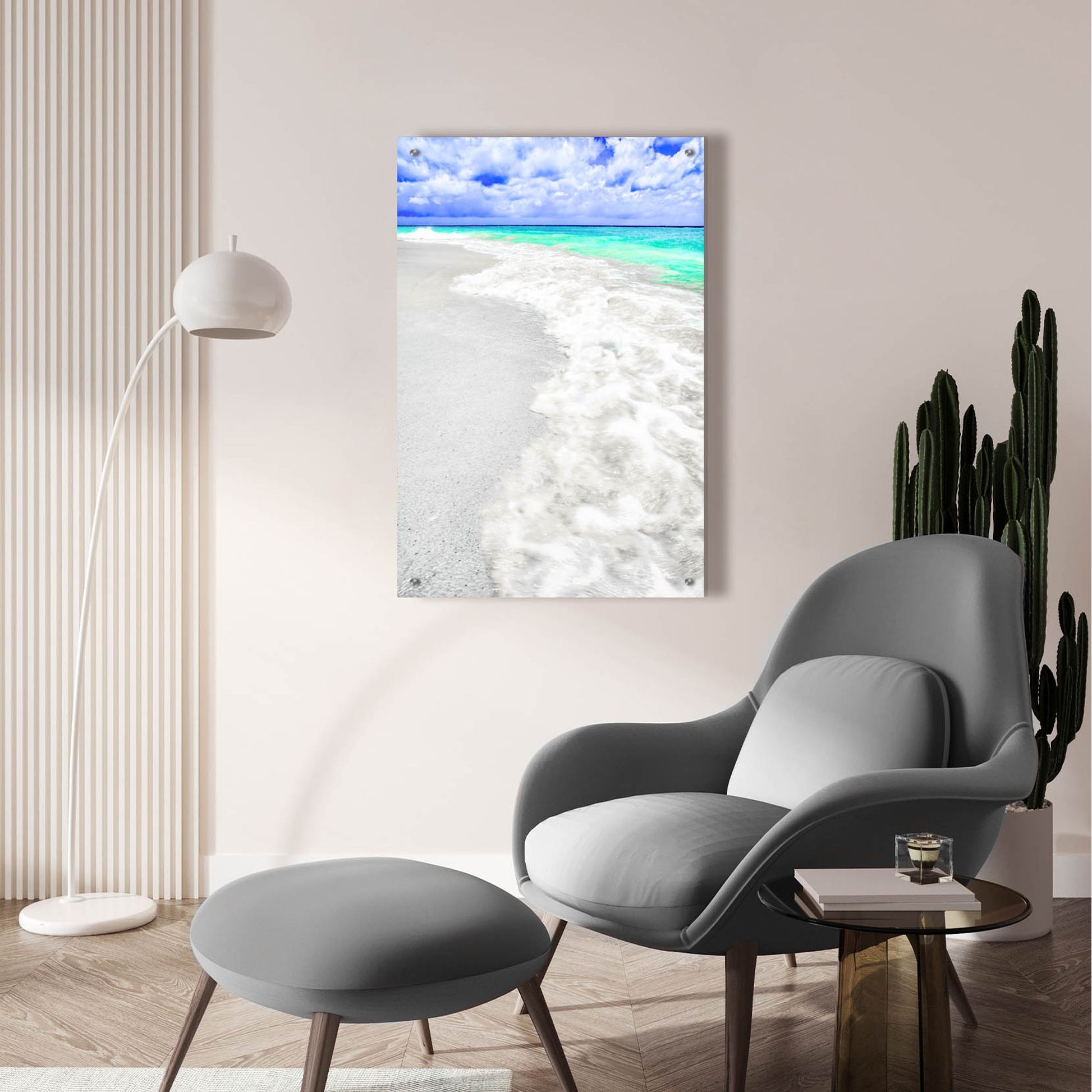 Epic Art 'Caribbean Waves' by Mark A Paulda, Acrylic Glass Wall Art,24x36