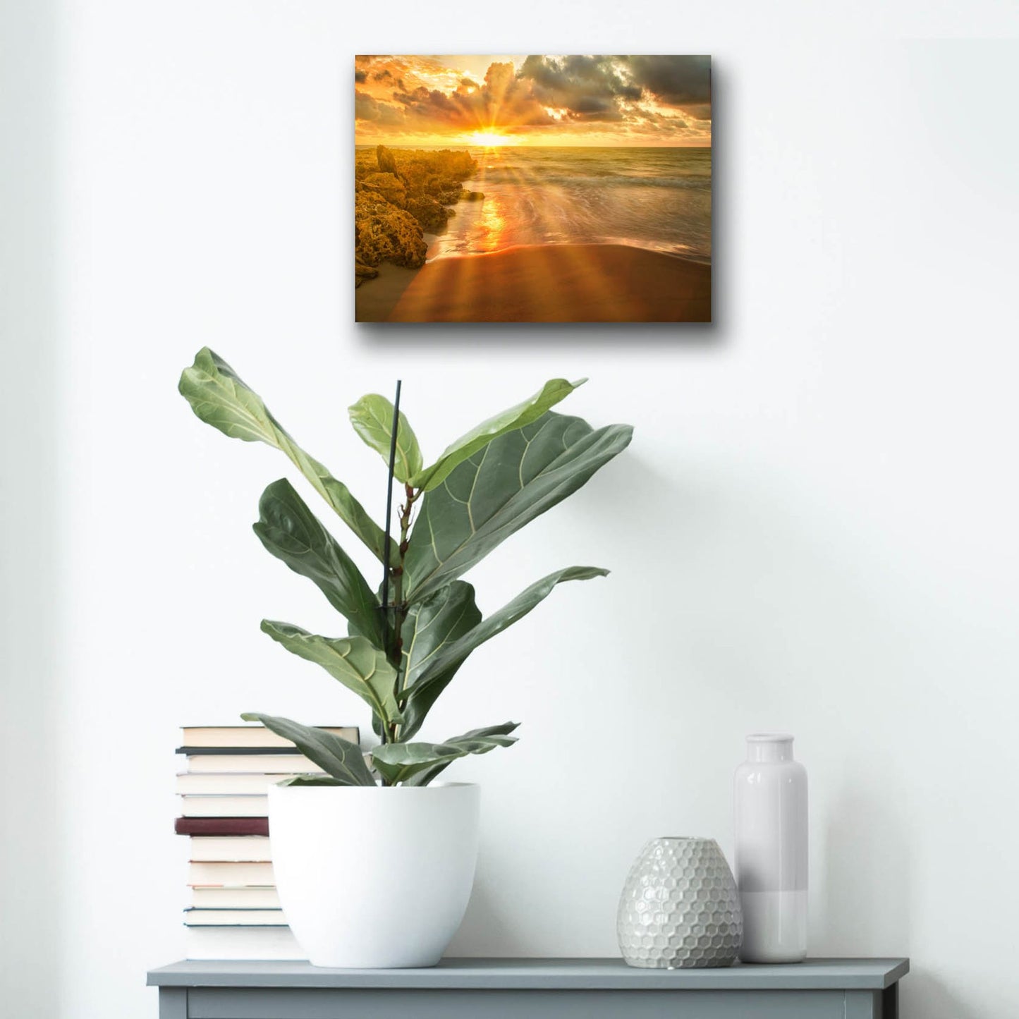 Epic Art 'Cartagena Sun Burst' by Mark A Paulda, Acrylic Glass Wall Art,16x12