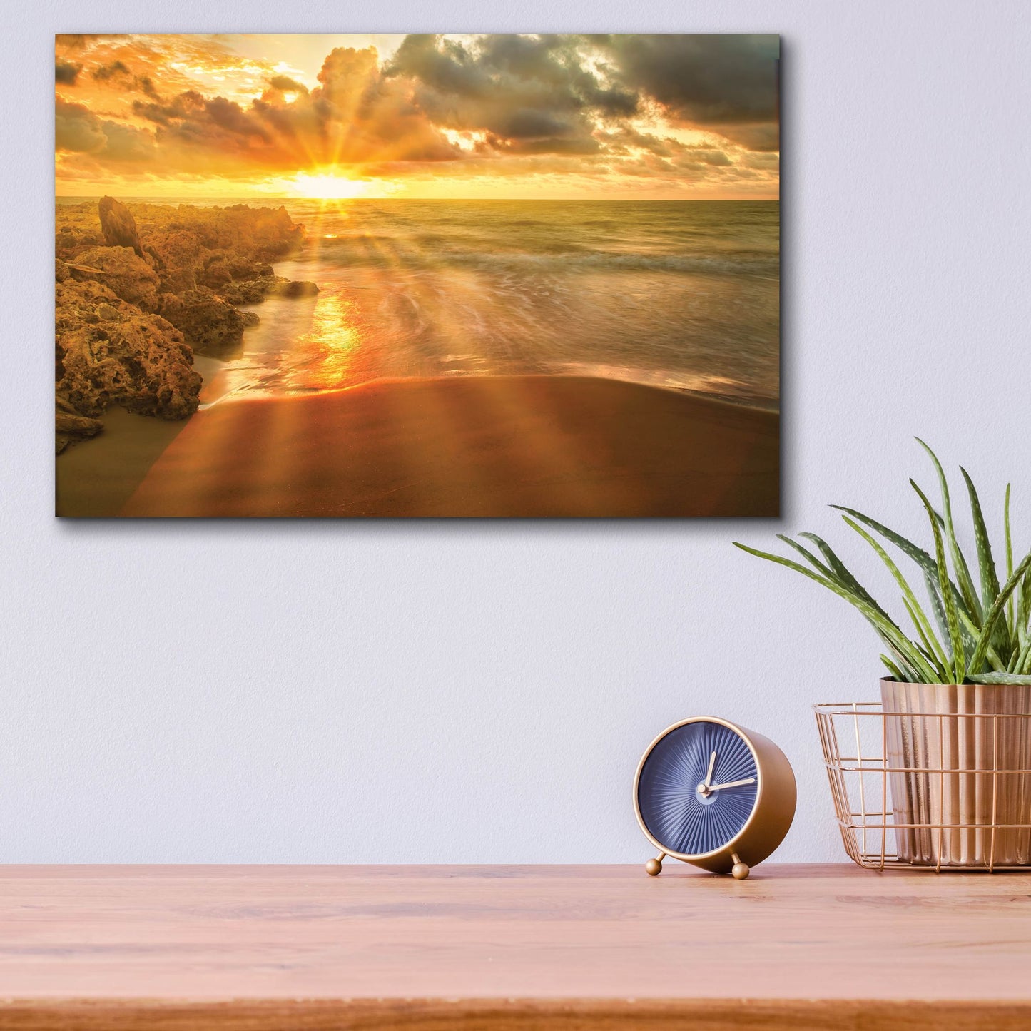 Epic Art 'Cartagena Sun Burst' by Mark A Paulda, Acrylic Glass Wall Art,16x12