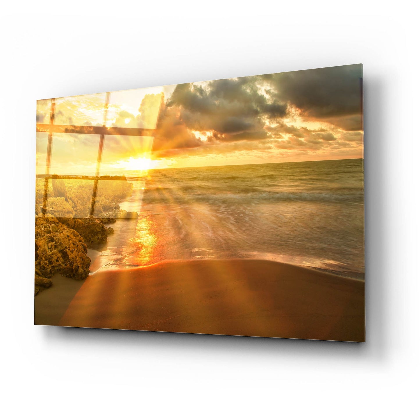 Epic Art 'Cartagena Sun Burst' by Mark A Paulda, Acrylic Glass Wall Art,24x16