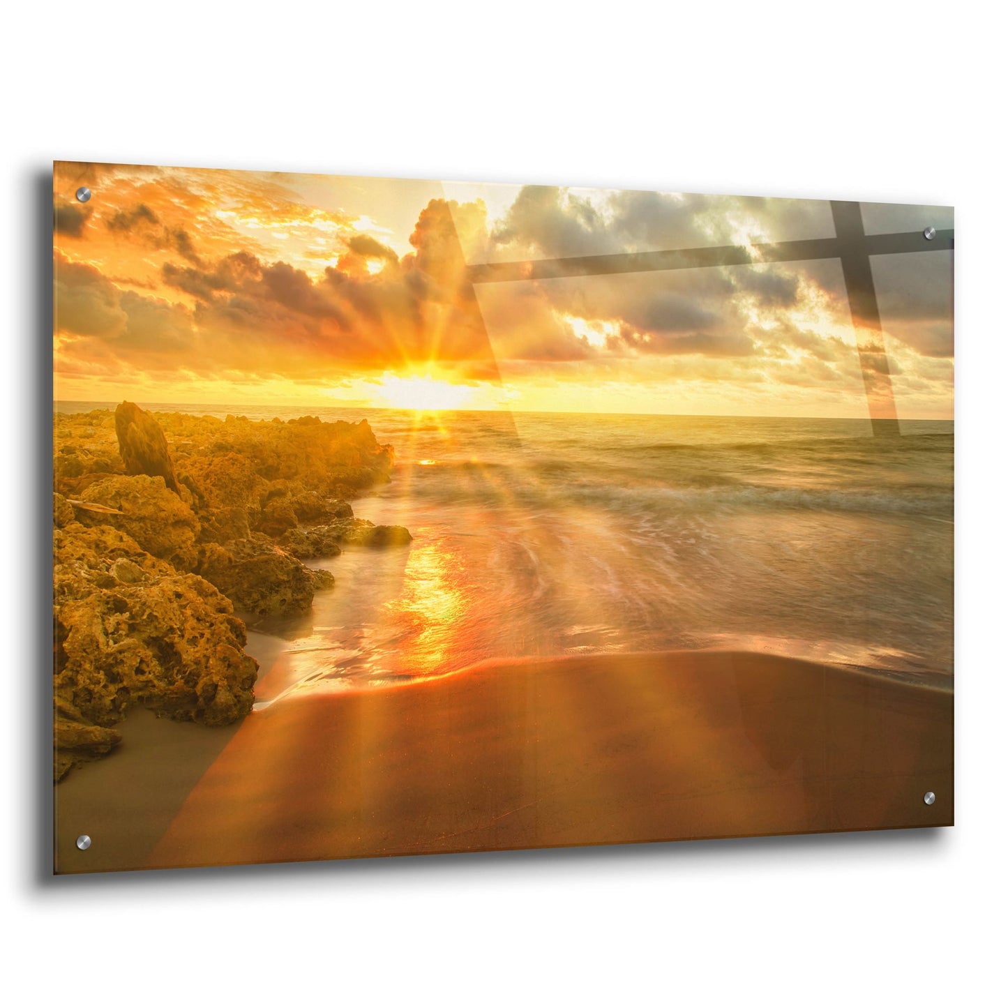 Epic Art 'Cartagena Sun Burst' by Mark A Paulda, Acrylic Glass Wall Art,36x24