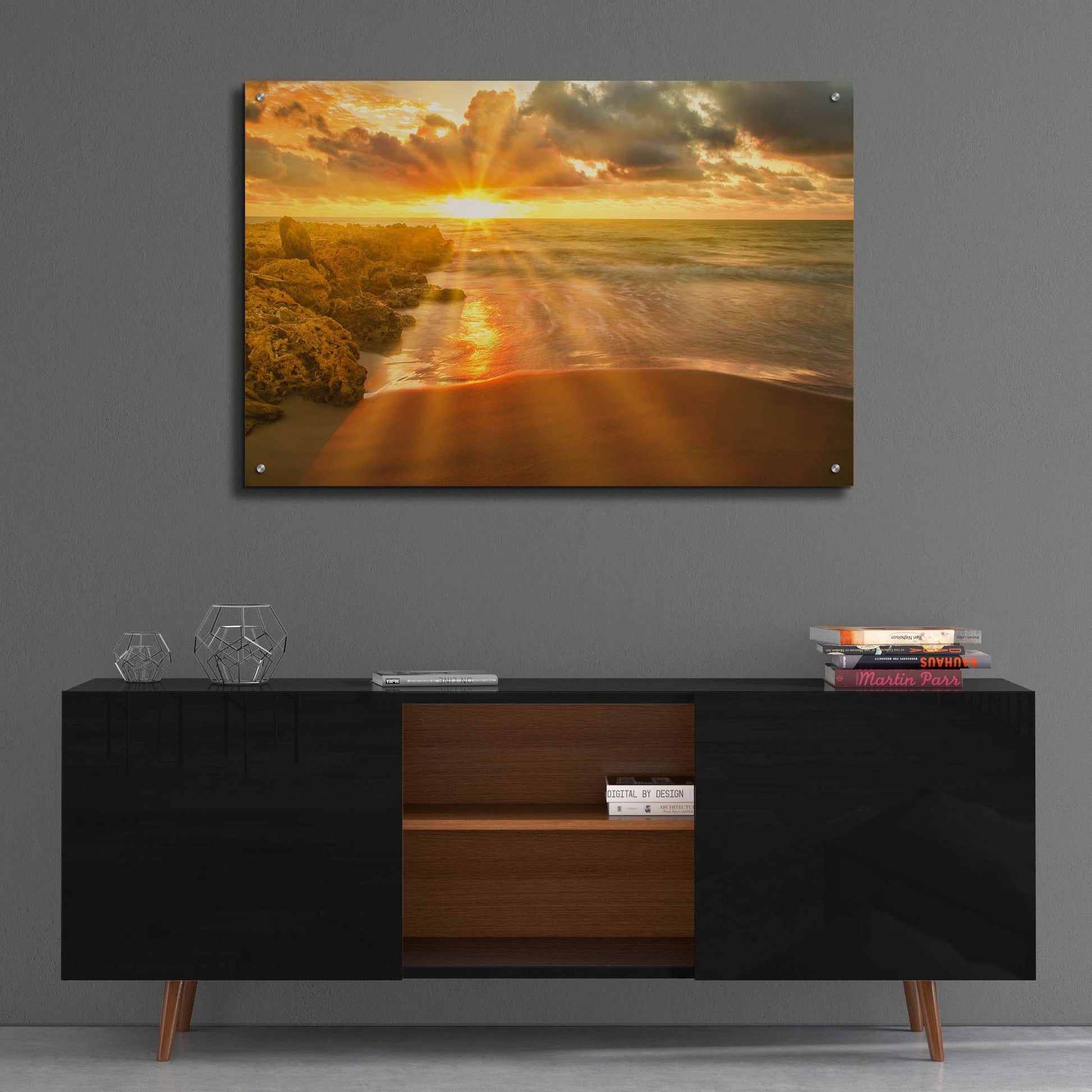 Epic Art 'Cartagena Sun Burst' by Mark A Paulda, Acrylic Glass Wall Art,36x24