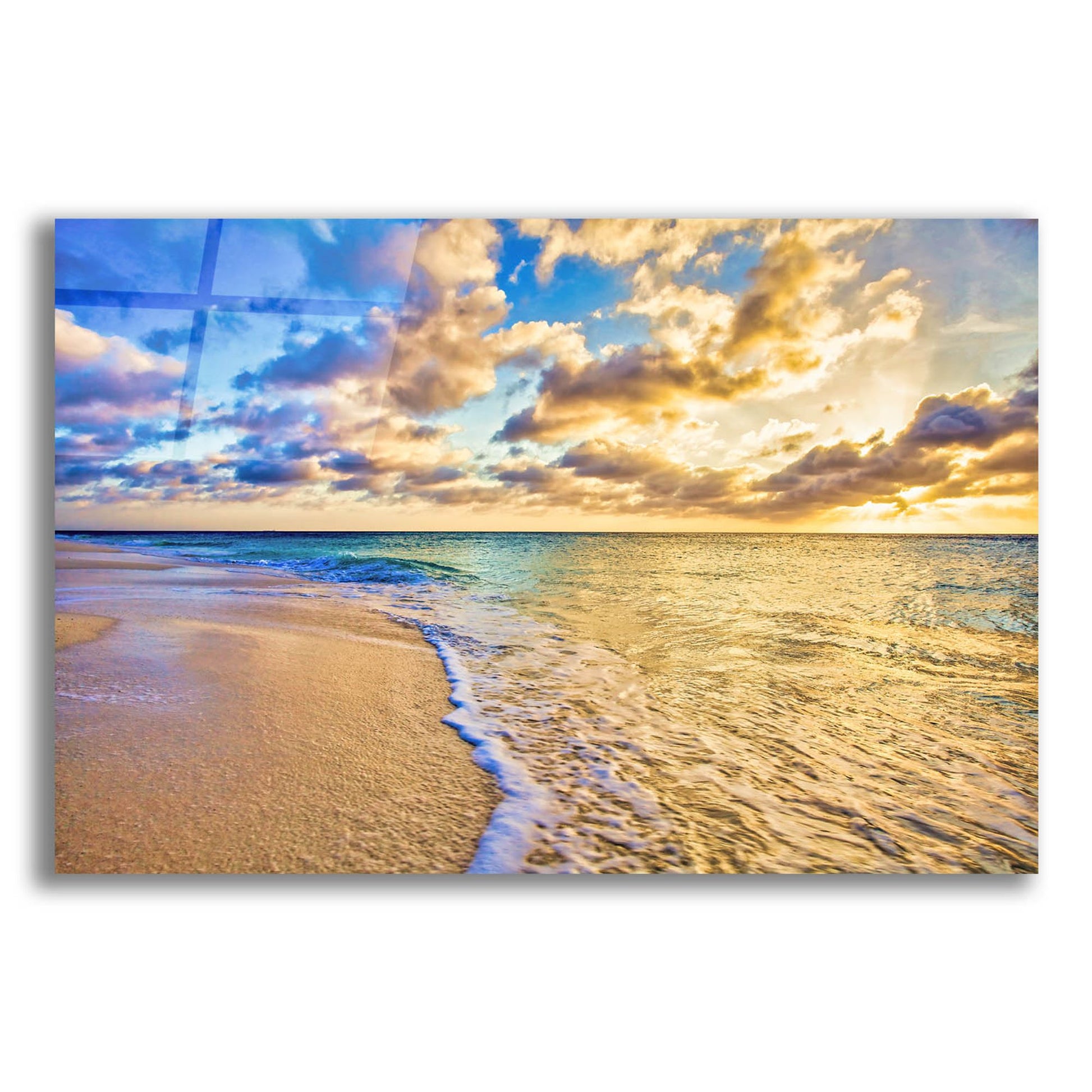 Epic Art 'Golden Hour Aruba' by Mark A Paulda, Acrylic Glass Wall Art,16x12