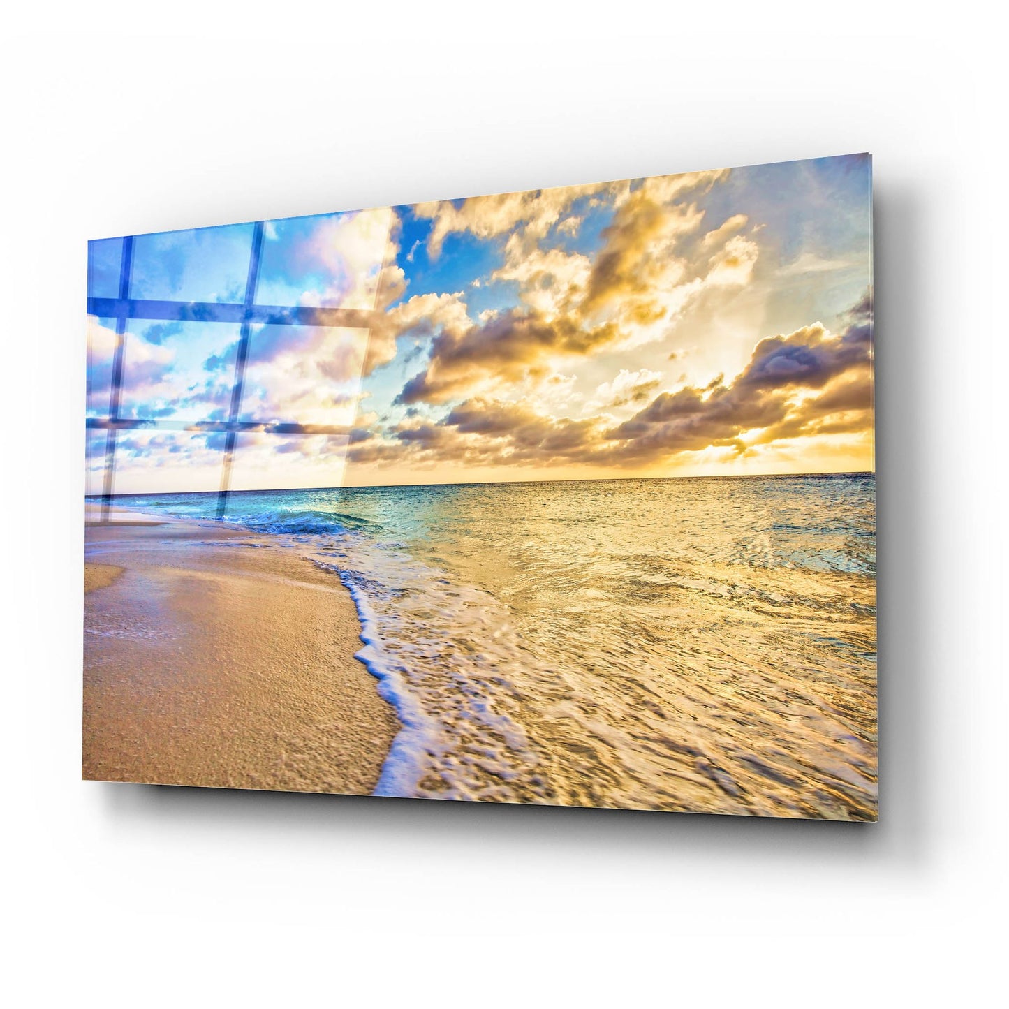 Epic Art 'Golden Hour Aruba' by Mark A Paulda, Acrylic Glass Wall Art,24x16