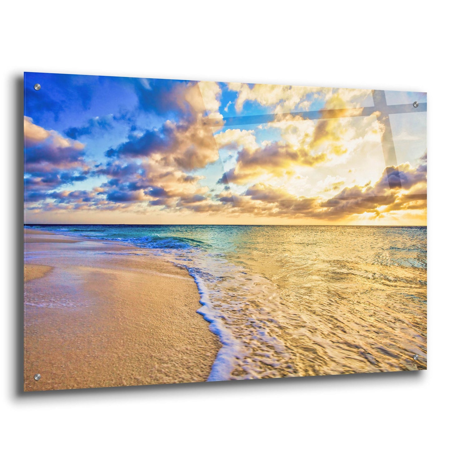 Epic Art 'Golden Hour Aruba' by Mark A Paulda, Acrylic Glass Wall Art,36x24