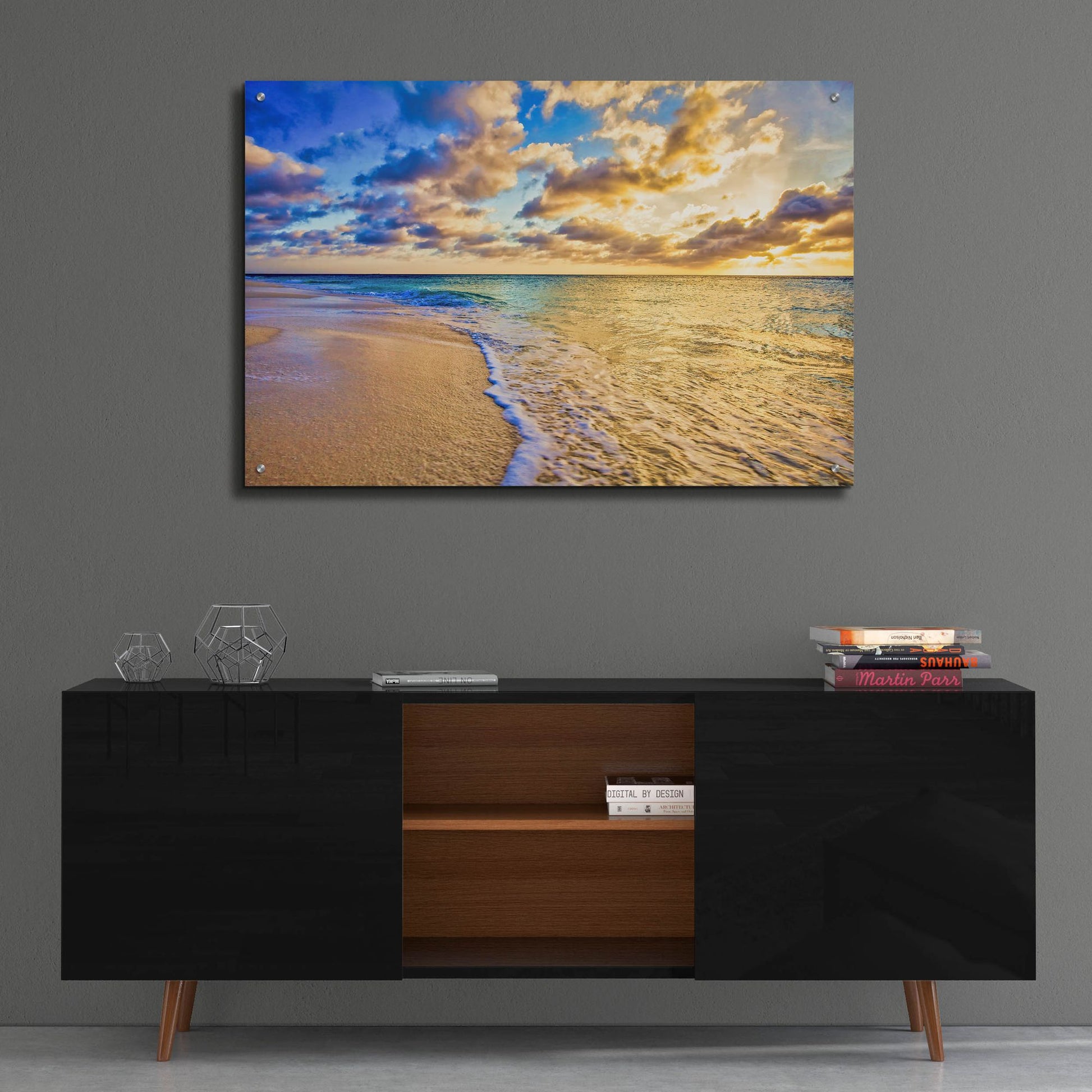 Epic Art 'Golden Hour Aruba' by Mark A Paulda, Acrylic Glass Wall Art,36x24