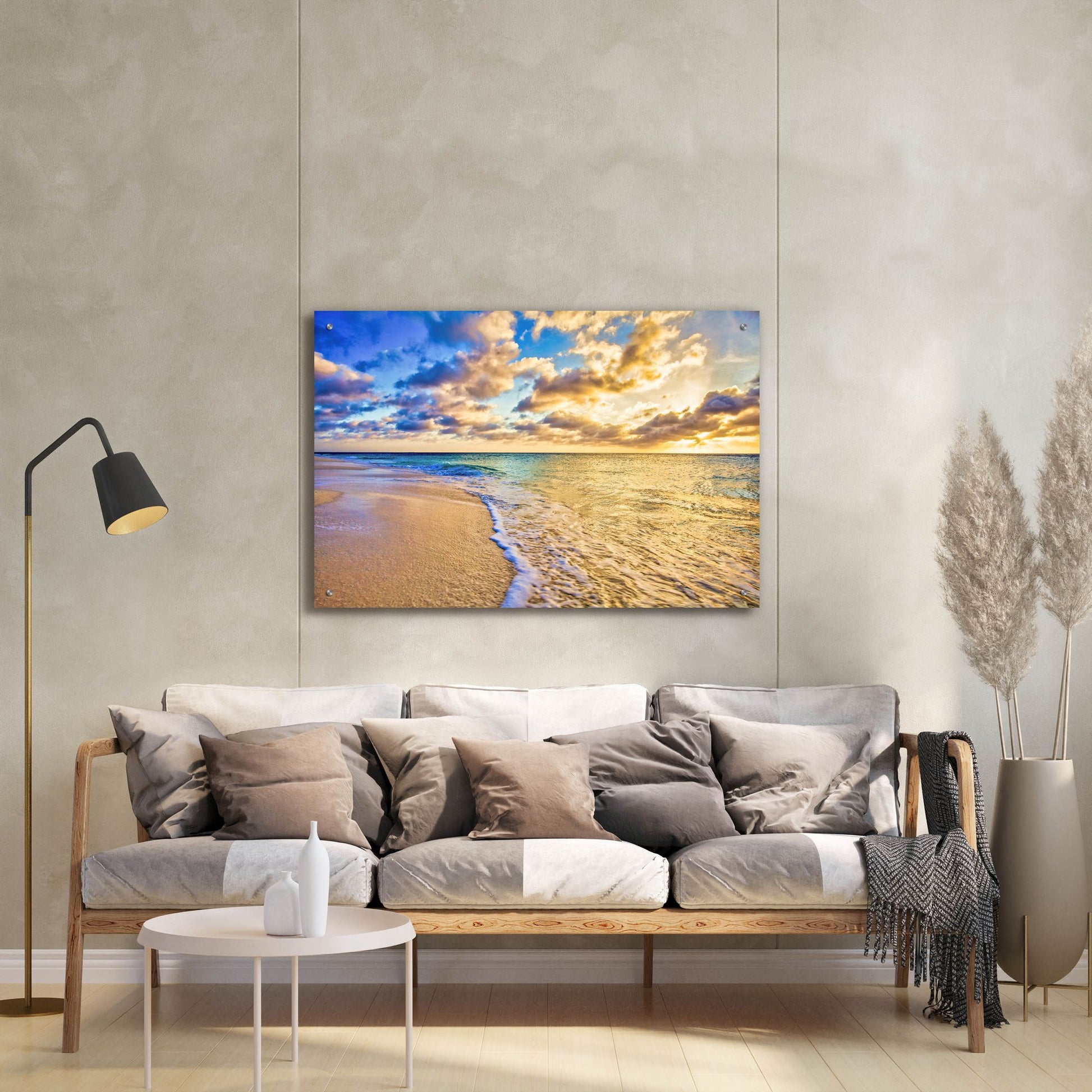 Epic Art 'Golden Hour Aruba' by Mark A Paulda, Acrylic Glass Wall Art,36x24