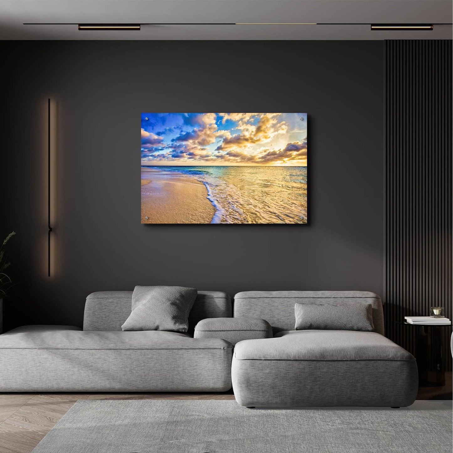 Epic Art 'Golden Hour Aruba' by Mark A Paulda, Acrylic Glass Wall Art,36x24