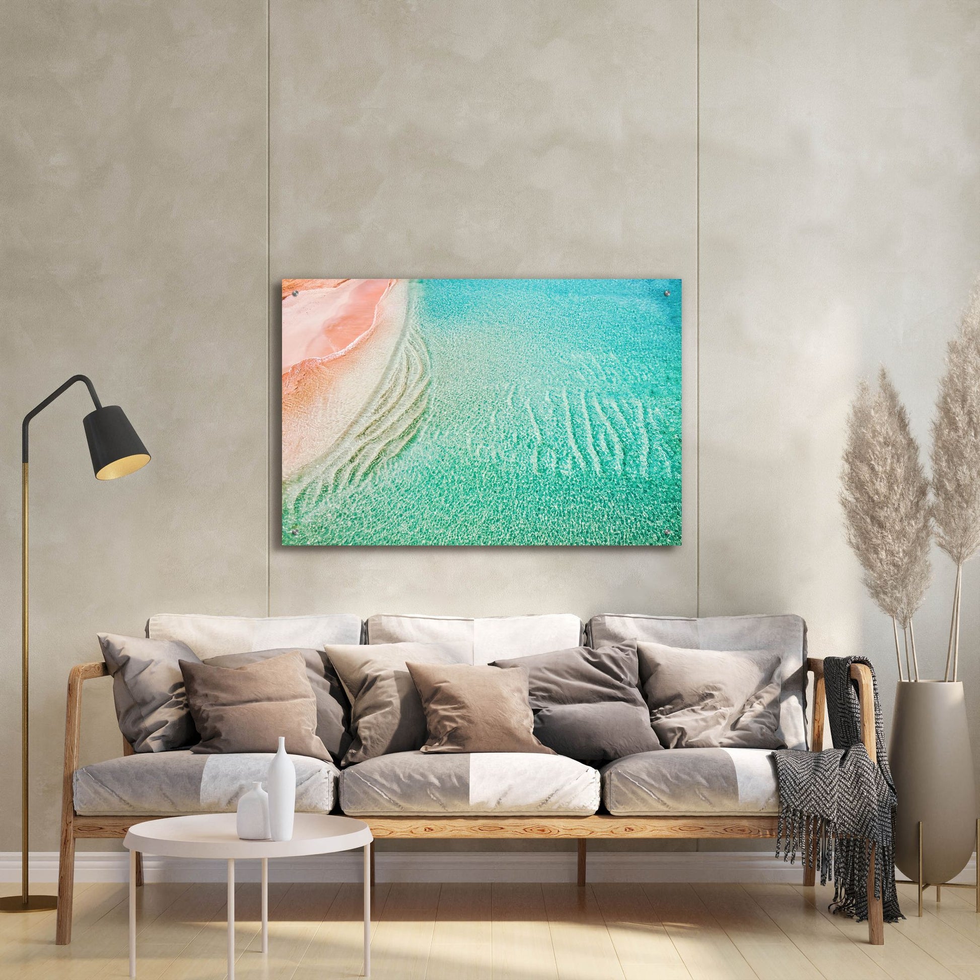 Epic Art 'Beach And Ocean 39' by Mark A Paulda, Acrylic Glass Wall Art,36x24