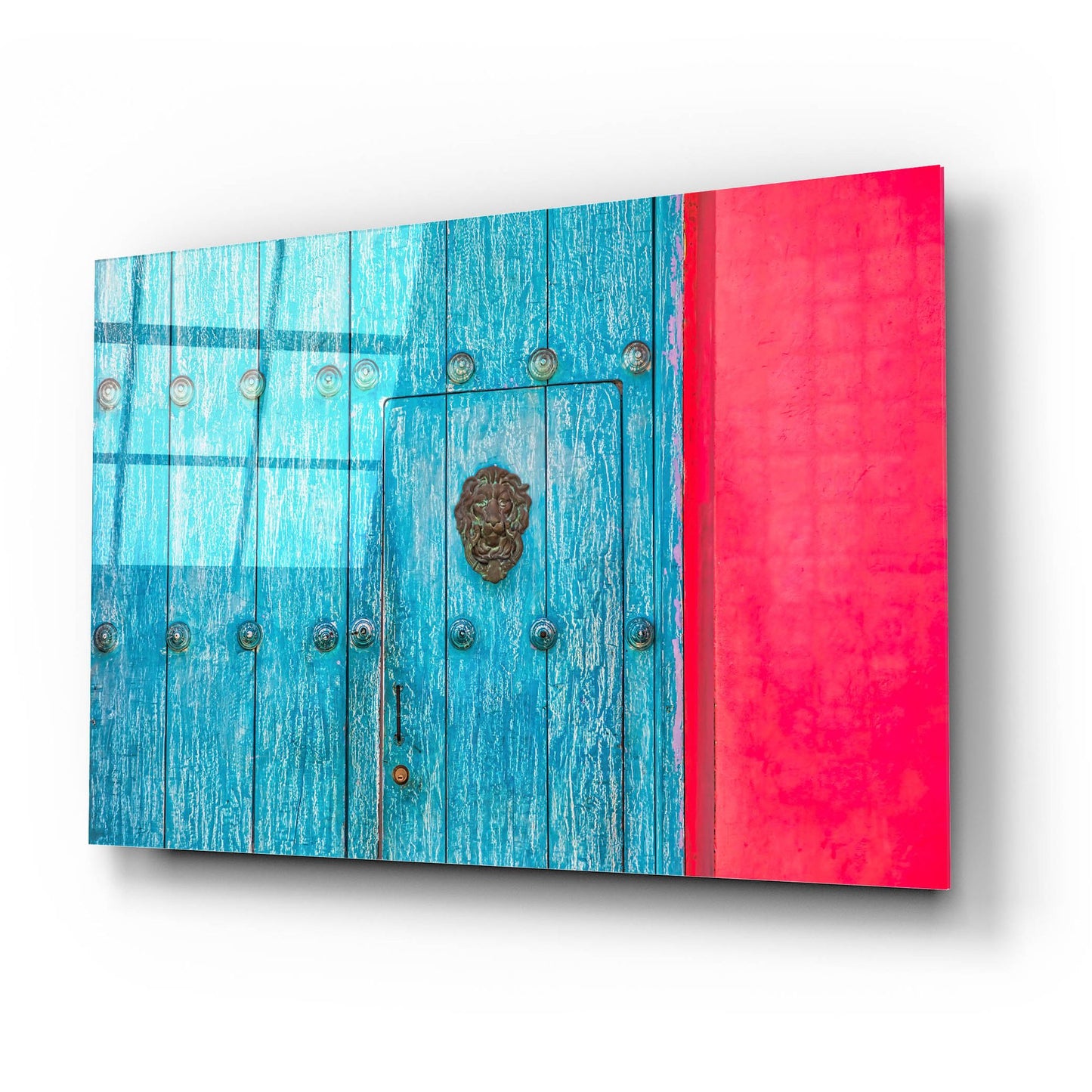 Epic Art 'Cartagena Blue Door' by Mark A Paulda, Acrylic Glass Wall Art,24x16