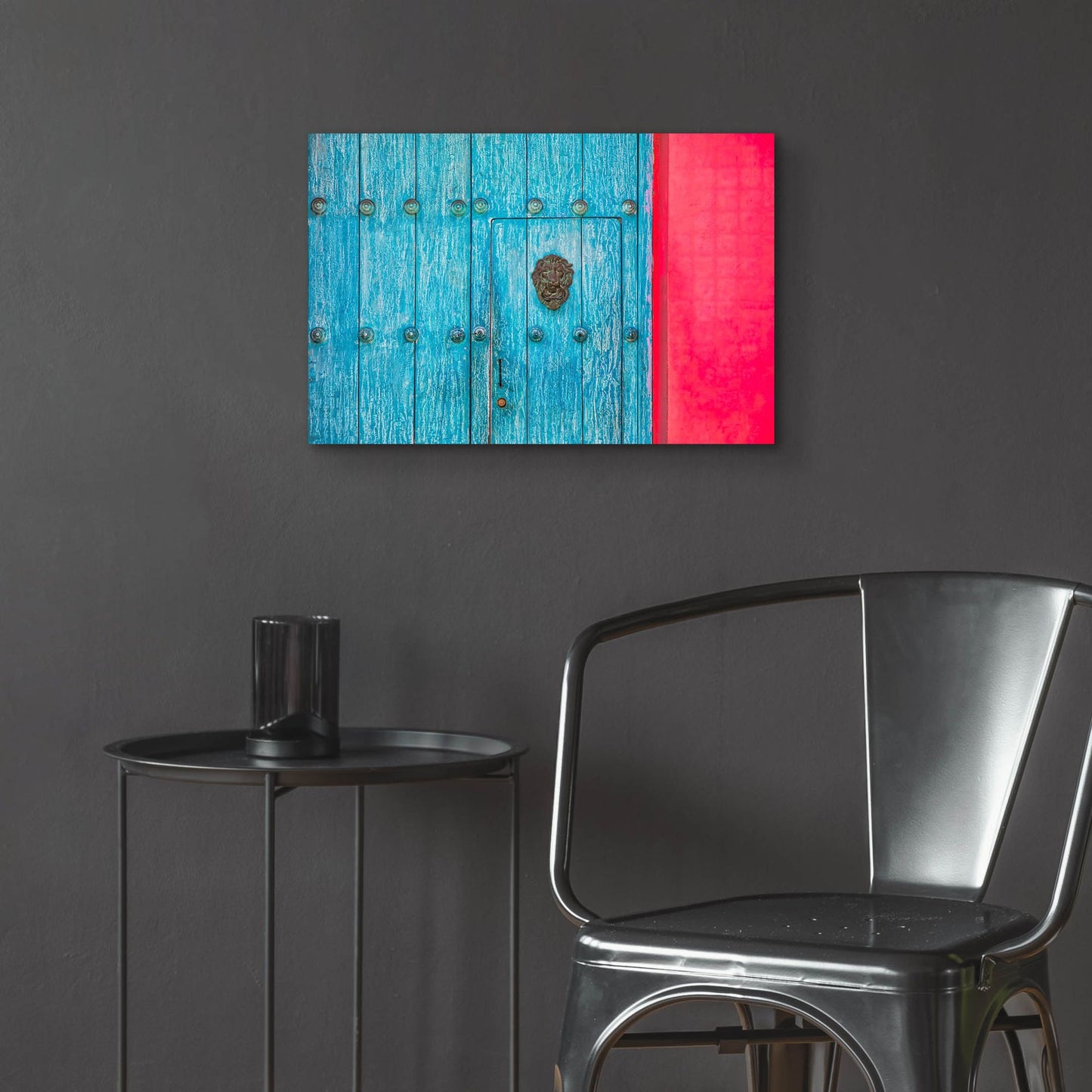 Epic Art 'Cartagena Blue Door' by Mark A Paulda, Acrylic Glass Wall Art,24x16