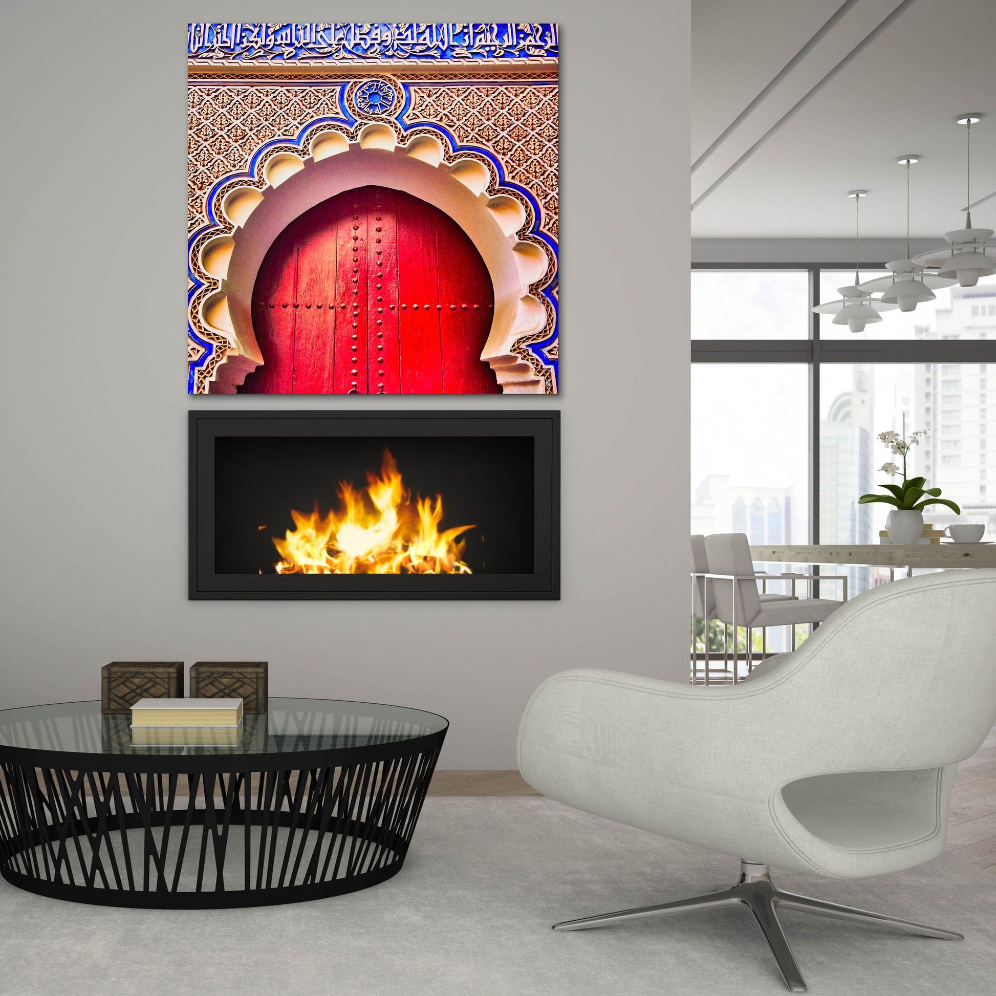 Epic Art 'Classic Moroccan Door' by Mark A Paulda, Acrylic Glass Wall Art,36x36