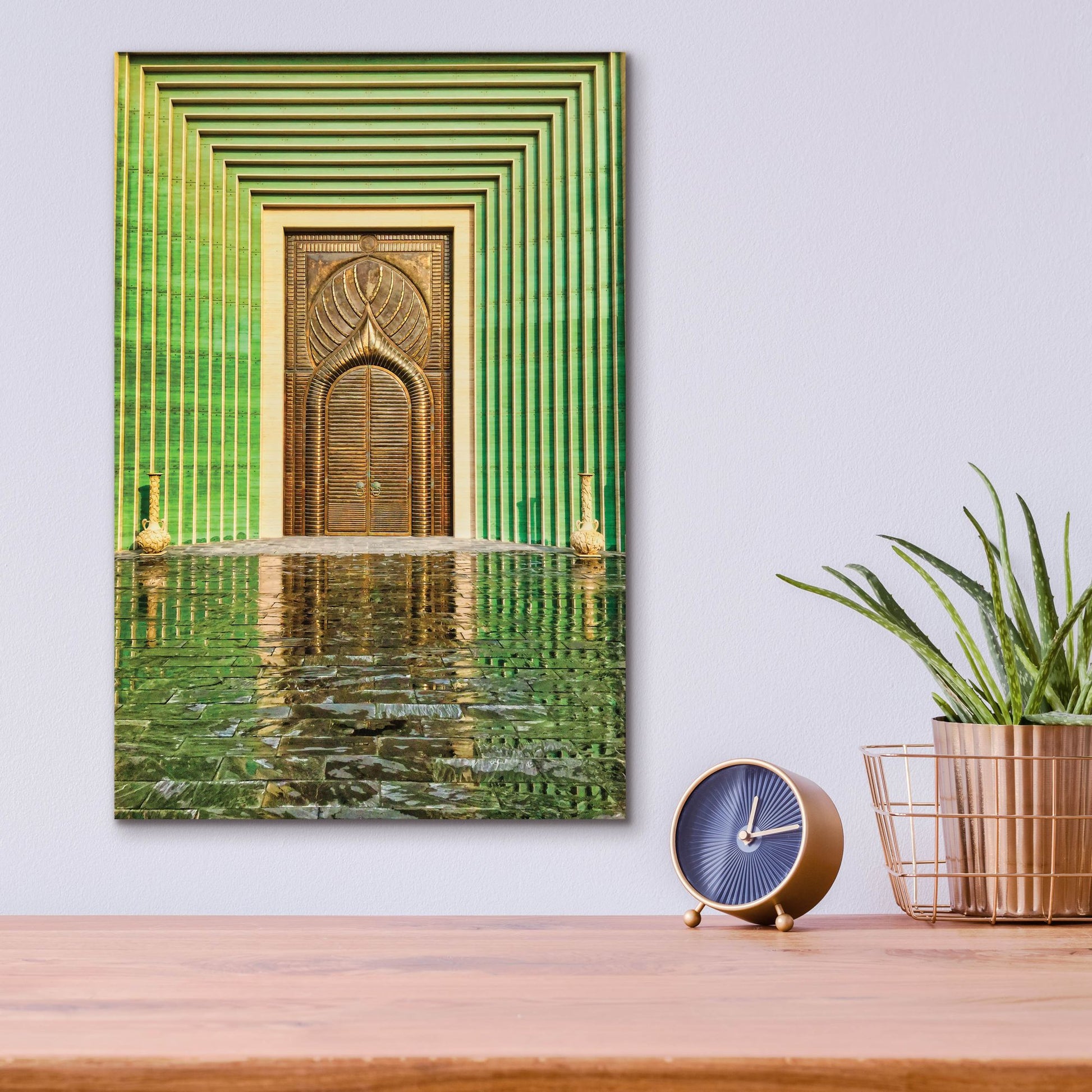 Epic Art 'Doha Brass Door' by Mark A Paulda, Acrylic Glass Wall Art,12x16