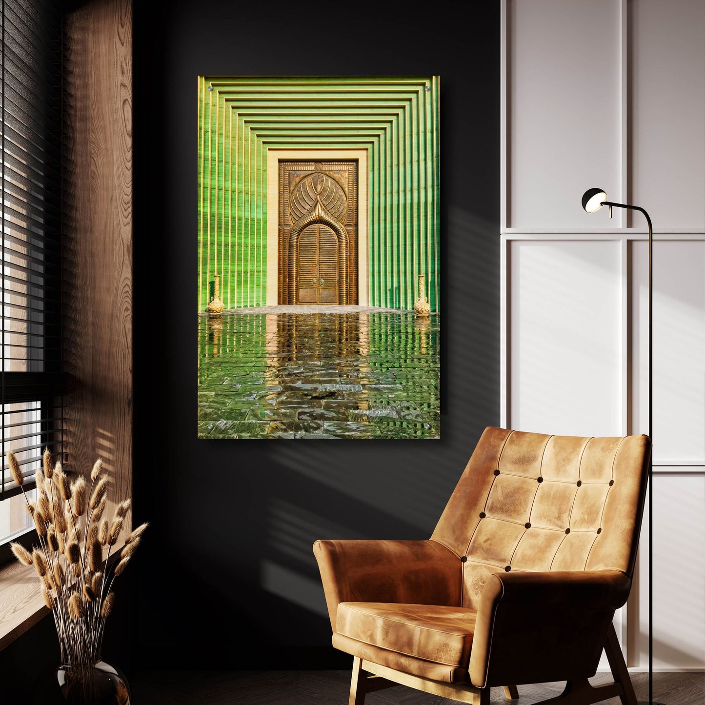 Epic Art 'Doha Brass Door' by Mark A Paulda, Acrylic Glass Wall Art,24x36