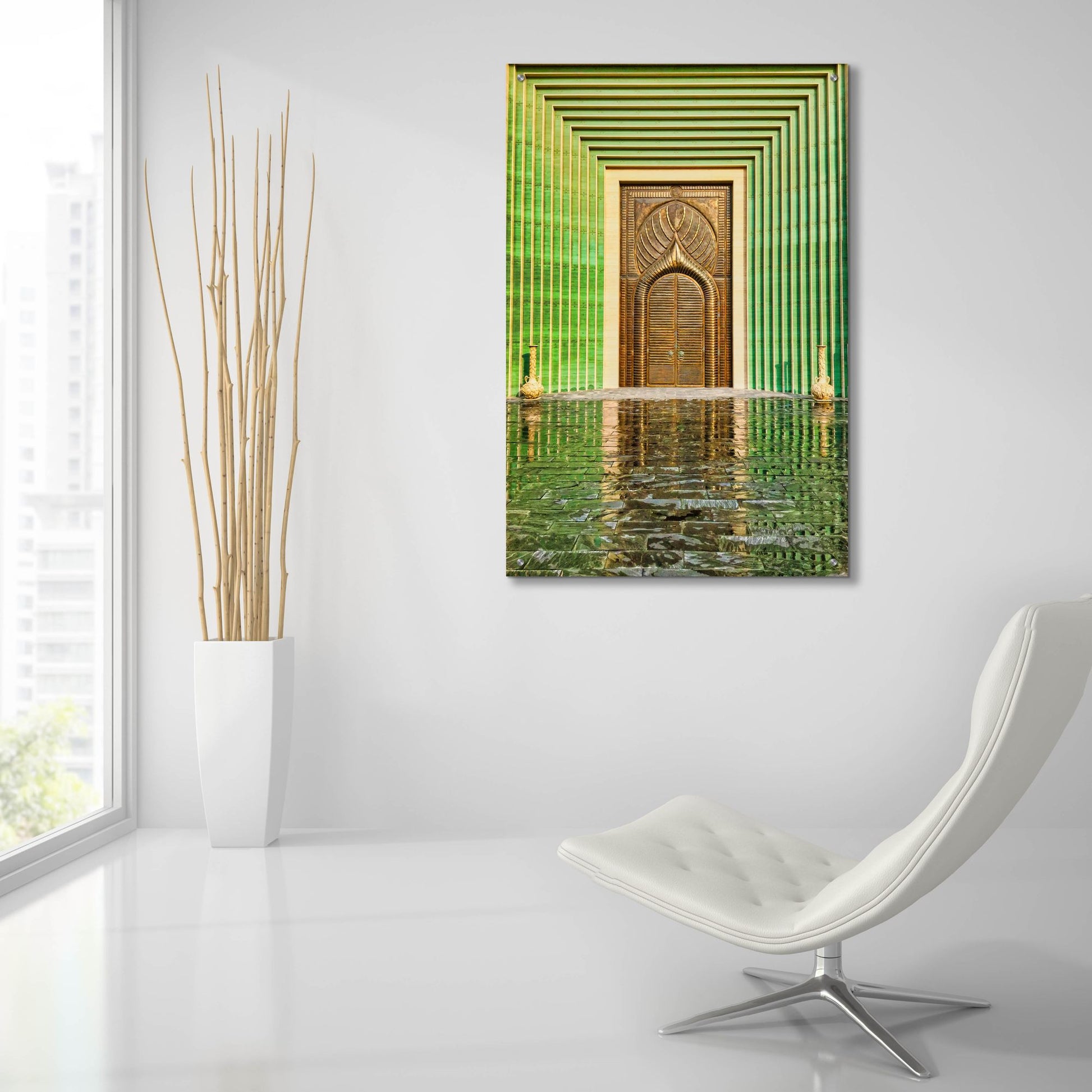 Epic Art 'Doha Brass Door' by Mark A Paulda, Acrylic Glass Wall Art,24x36