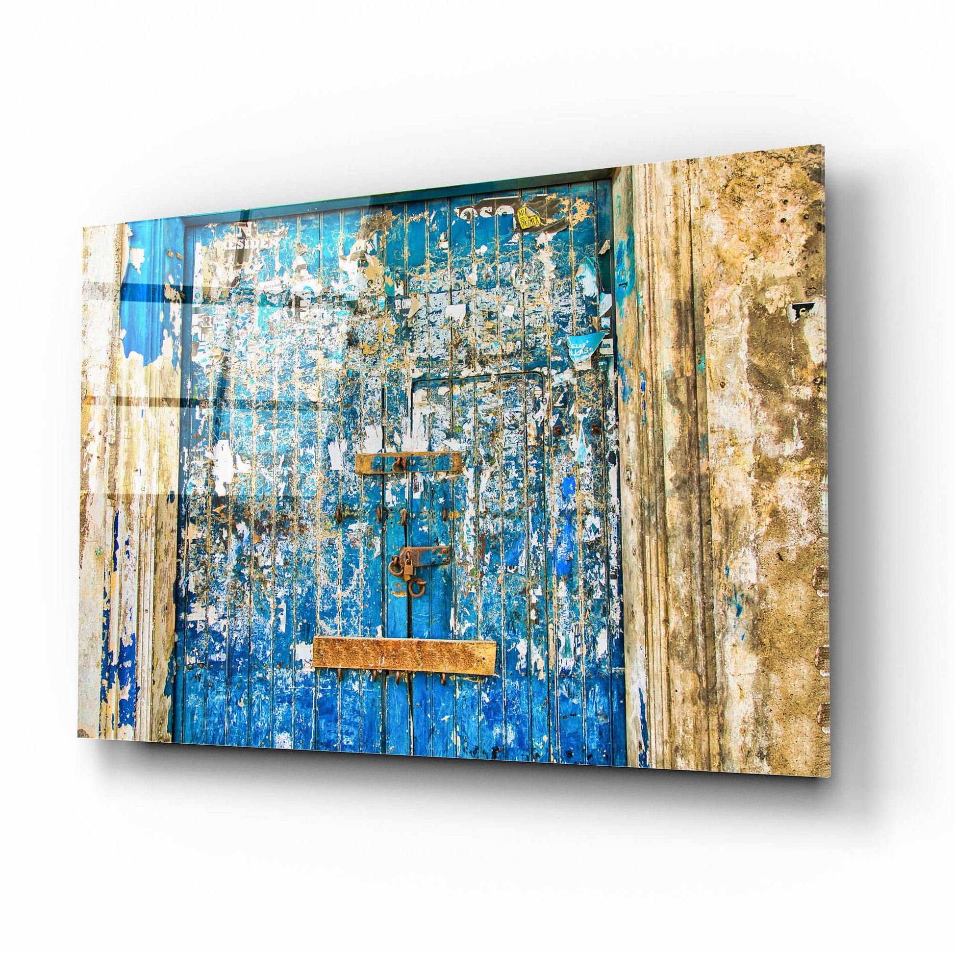 Epic Art 'This Old Blue Door' by Mark A Paulda, Acrylic Glass Wall Art,16x12