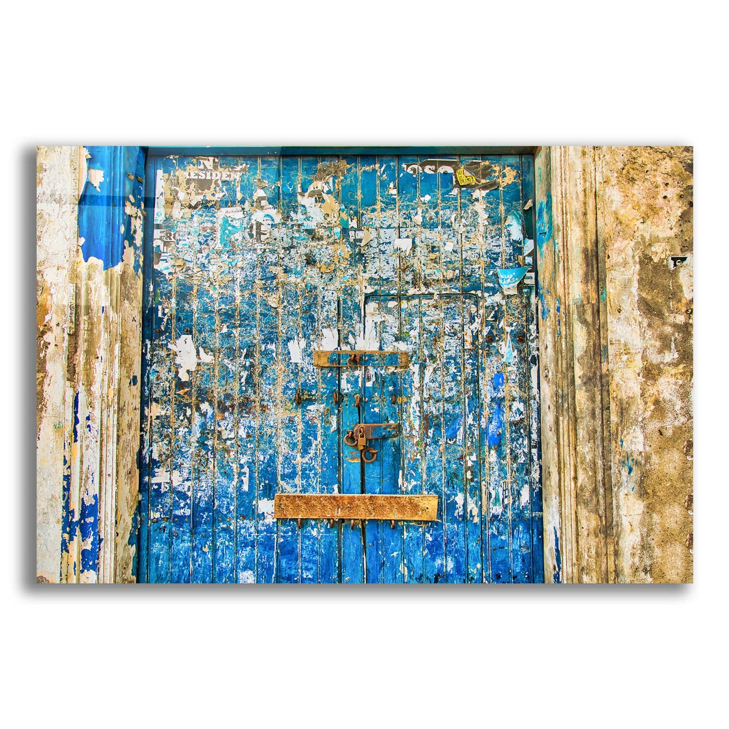 Epic Art 'This Old Blue Door' by Mark A Paulda, Acrylic Glass Wall Art,16x12