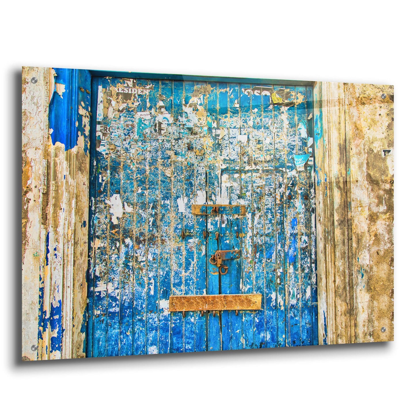 Epic Art 'This Old Blue Door' by Mark A Paulda, Acrylic Glass Wall Art,36x24