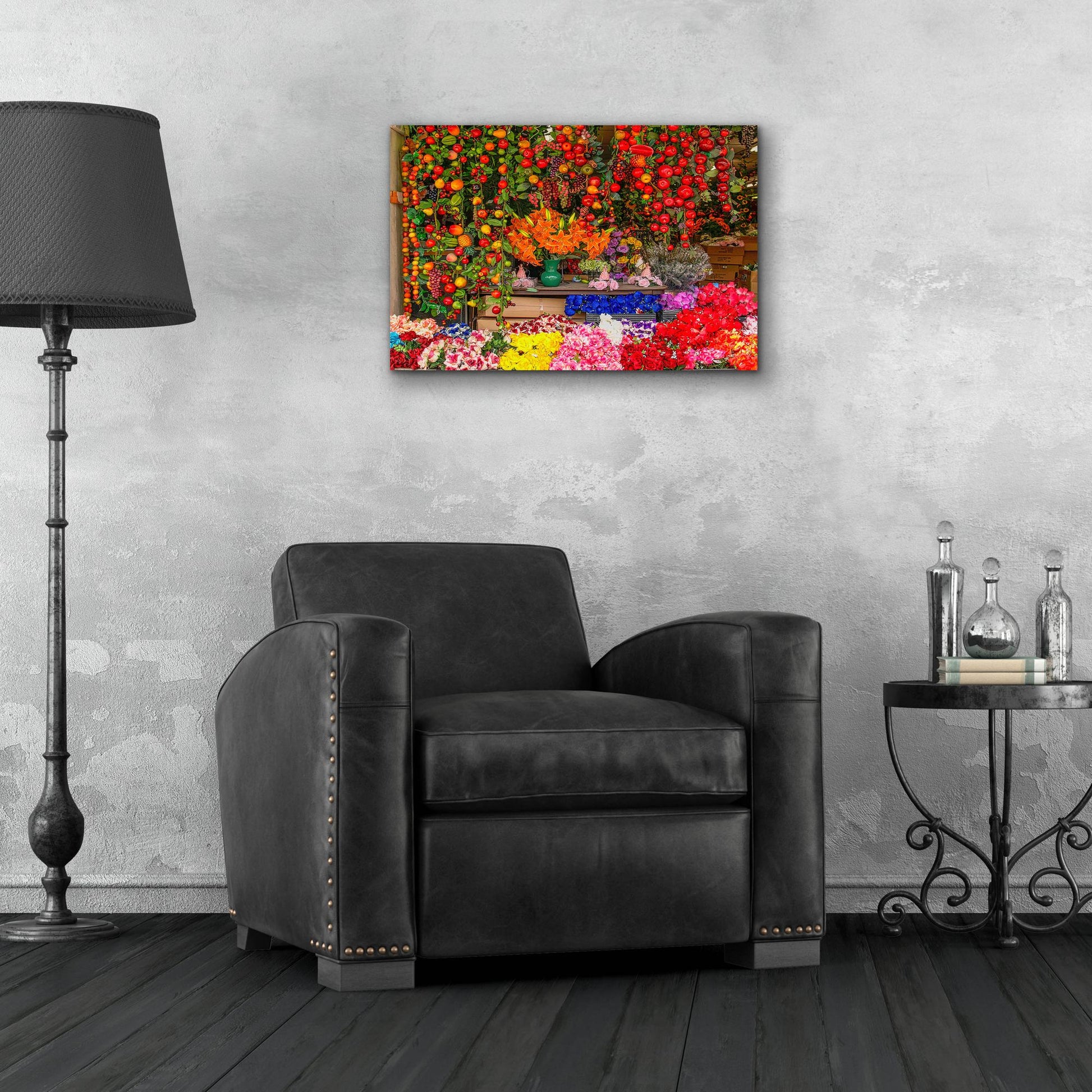 Epic Art 'El Paso Flower Mercado' by Mark A Paulda, Acrylic Glass Wall Art,24x16