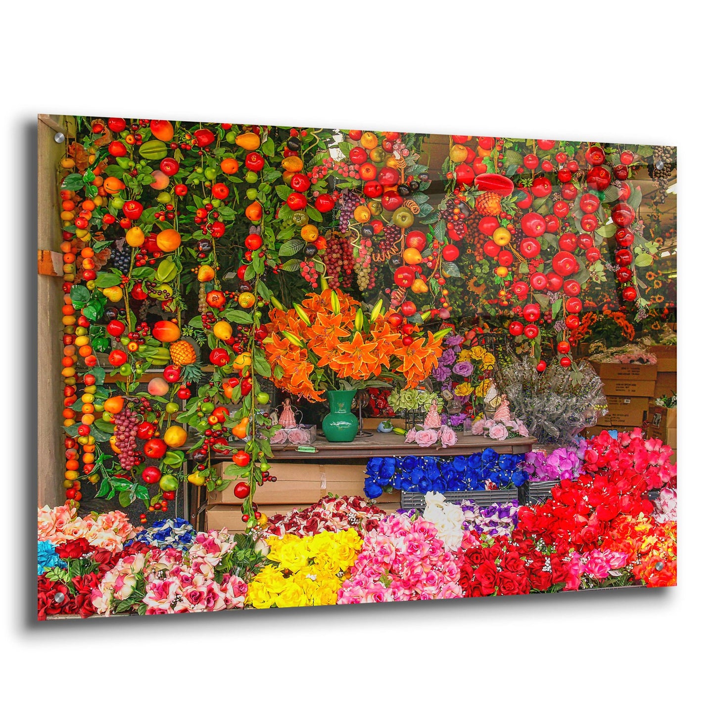 Epic Art 'El Paso Flower Mercado' by Mark A Paulda, Acrylic Glass Wall Art,36x24