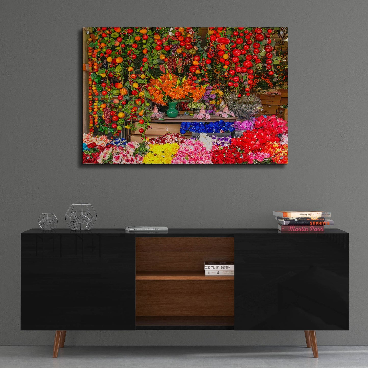 Epic Art 'El Paso Flower Mercado' by Mark A Paulda, Acrylic Glass Wall Art,36x24