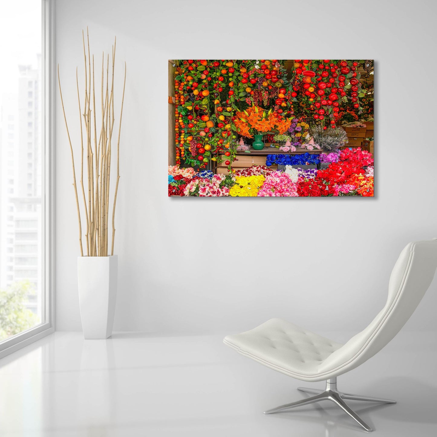 Epic Art 'El Paso Flower Mercado' by Mark A Paulda, Acrylic Glass Wall Art,36x24