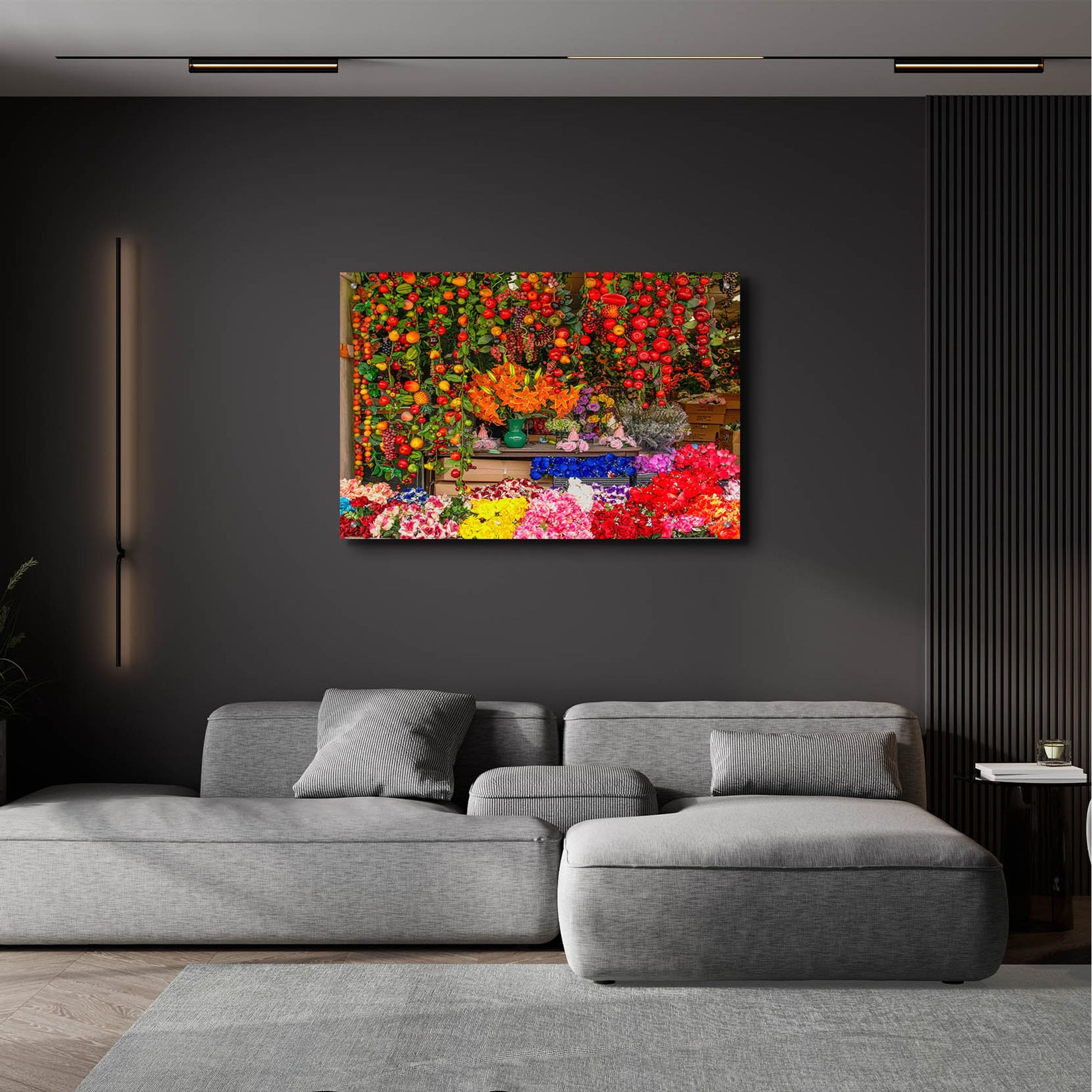 Epic Art 'El Paso Flower Mercado' by Mark A Paulda, Acrylic Glass Wall Art,36x24