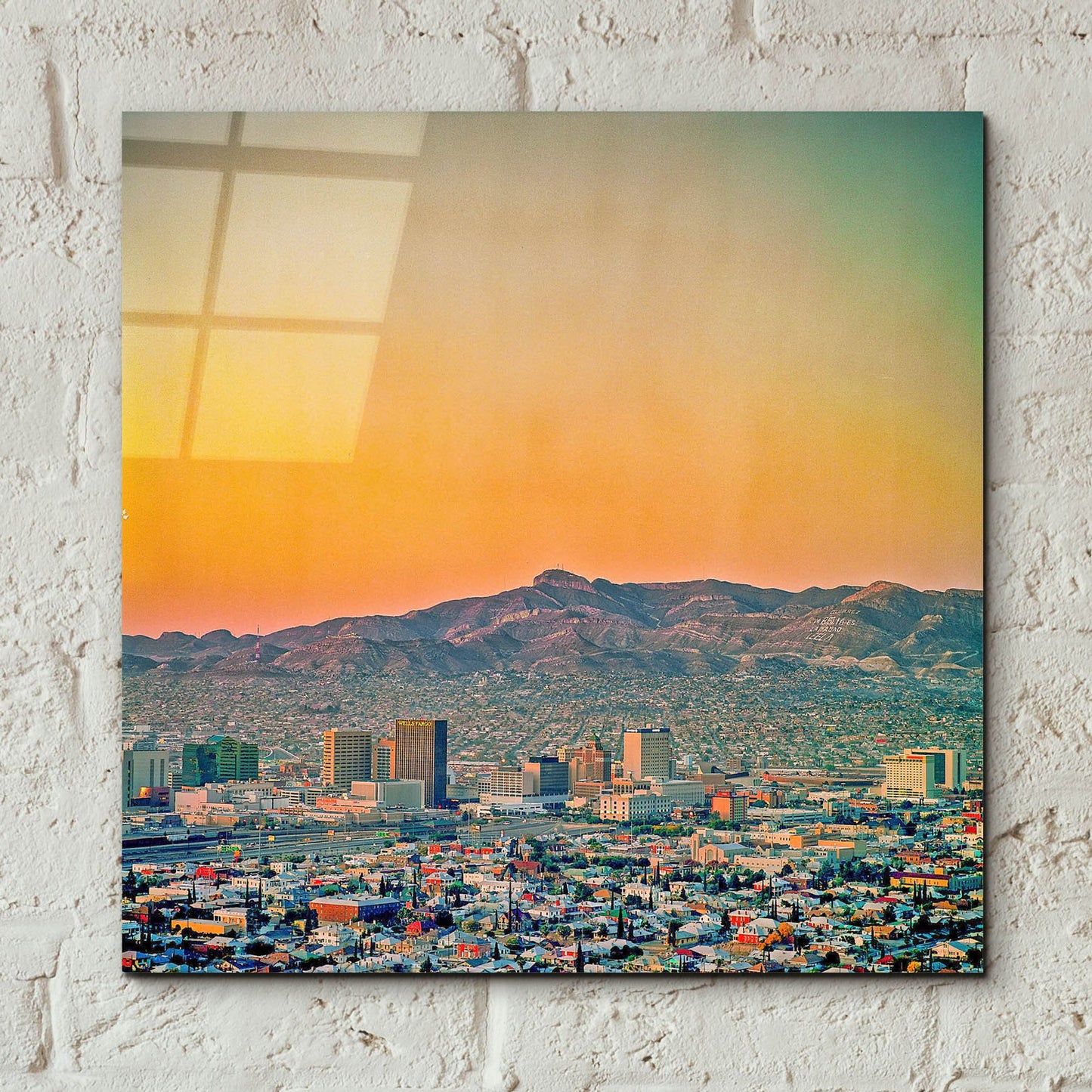 Epic Art 'El Paso Sunrise' by Mark A Paulda, Acrylic Glass Wall Art,12x12