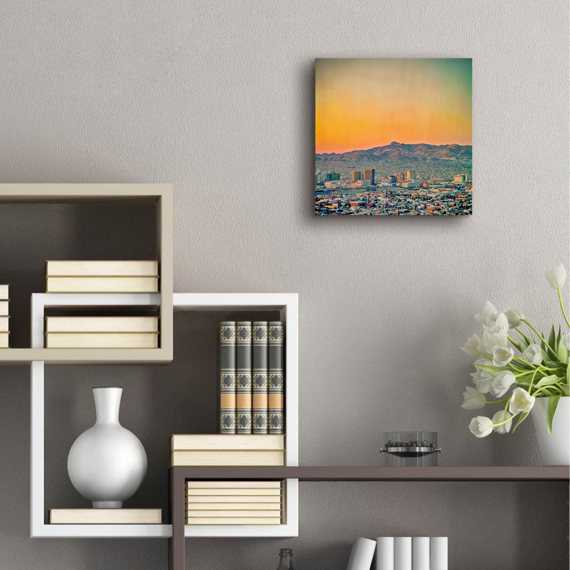 Epic Art 'El Paso Sunrise' by Mark A Paulda, Acrylic Glass Wall Art,12x12