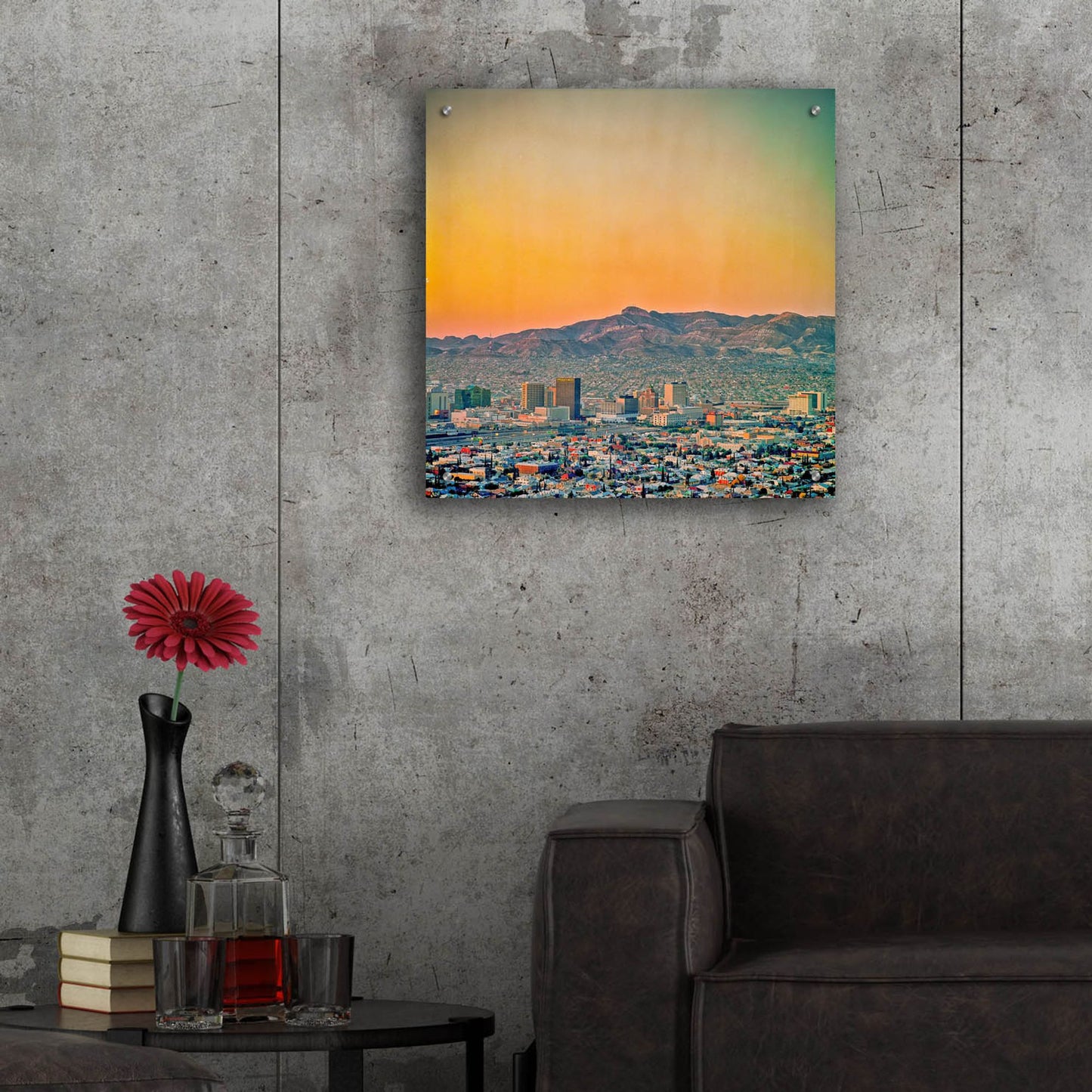 Epic Art 'El Paso Sunrise' by Mark A Paulda, Acrylic Glass Wall Art,24x24