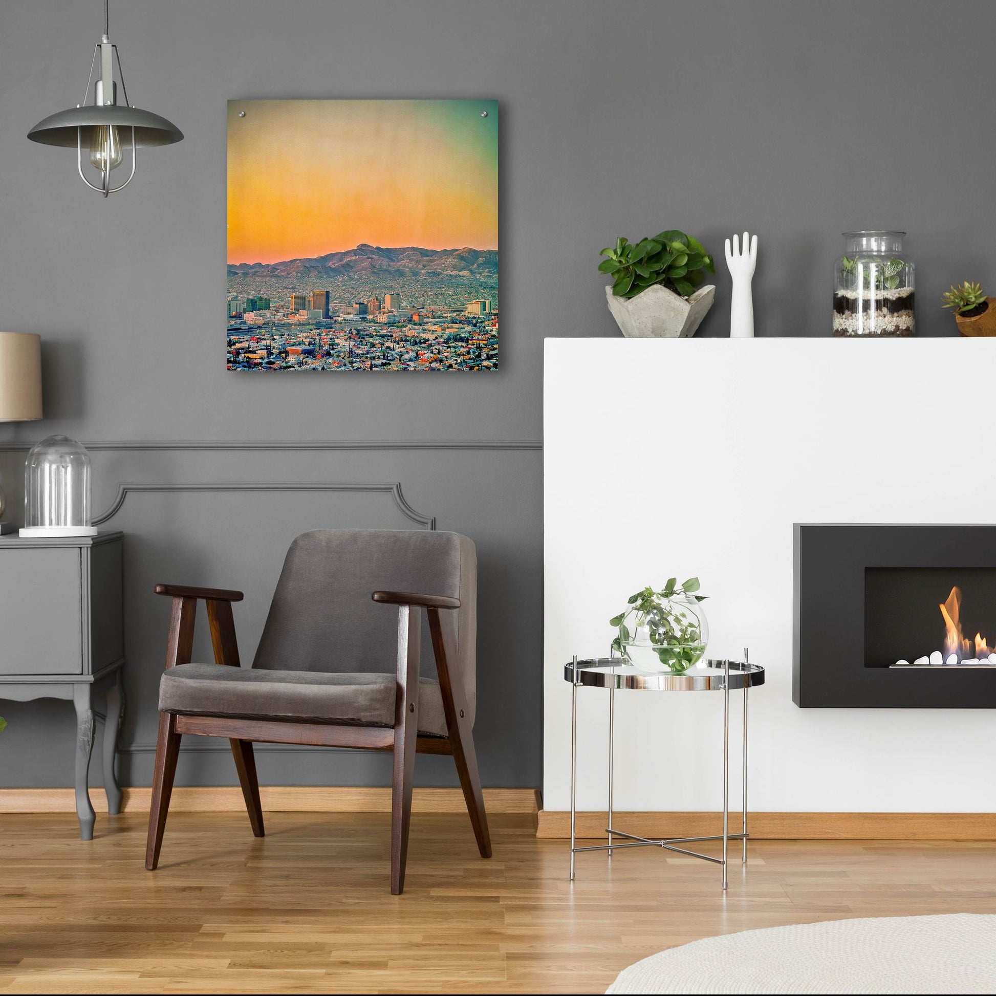 Epic Art 'El Paso Sunrise' by Mark A Paulda, Acrylic Glass Wall Art,24x24