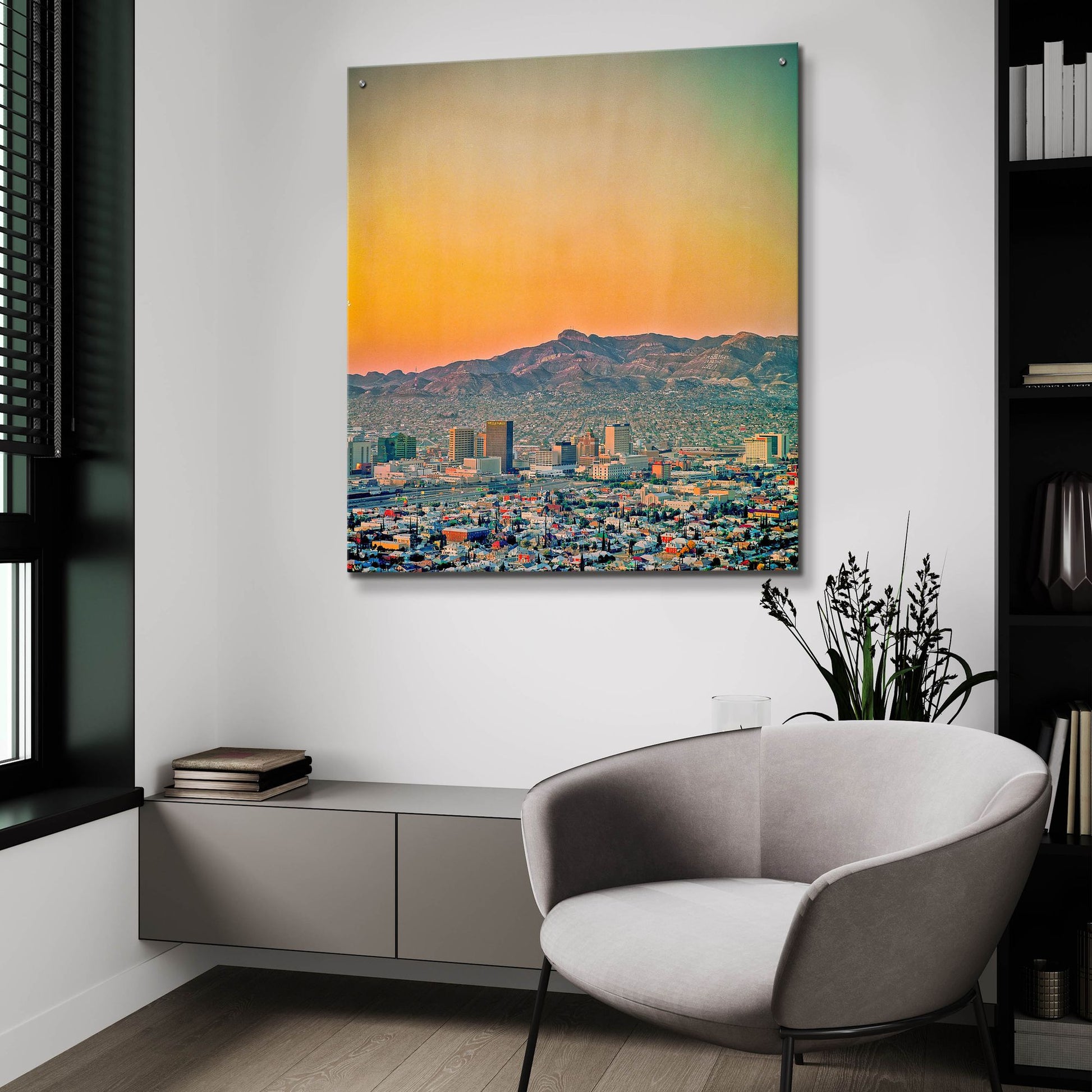 Epic Art 'El Paso Sunrise' by Mark A Paulda, Acrylic Glass Wall Art,36x36