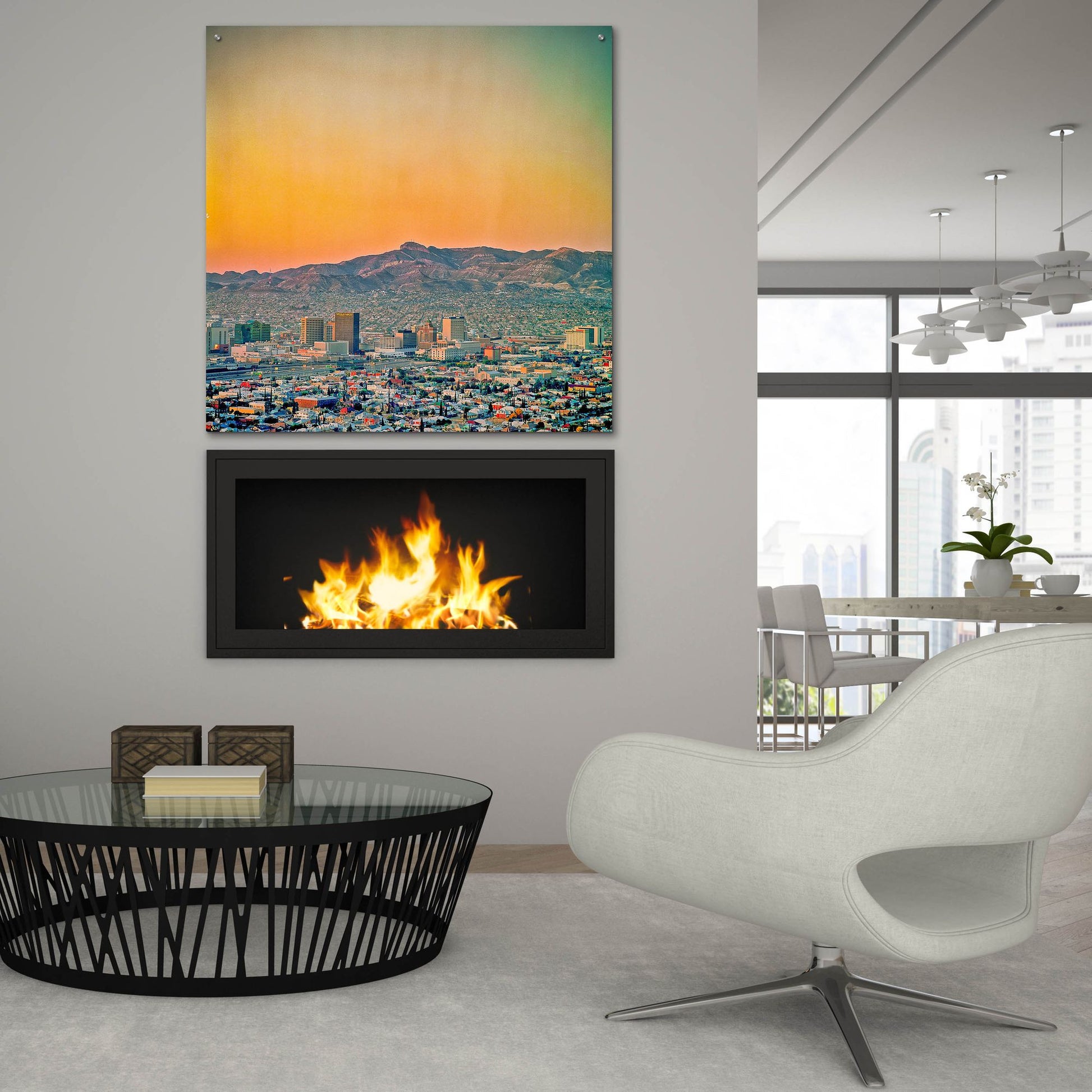 Epic Art 'El Paso Sunrise' by Mark A Paulda, Acrylic Glass Wall Art,36x36