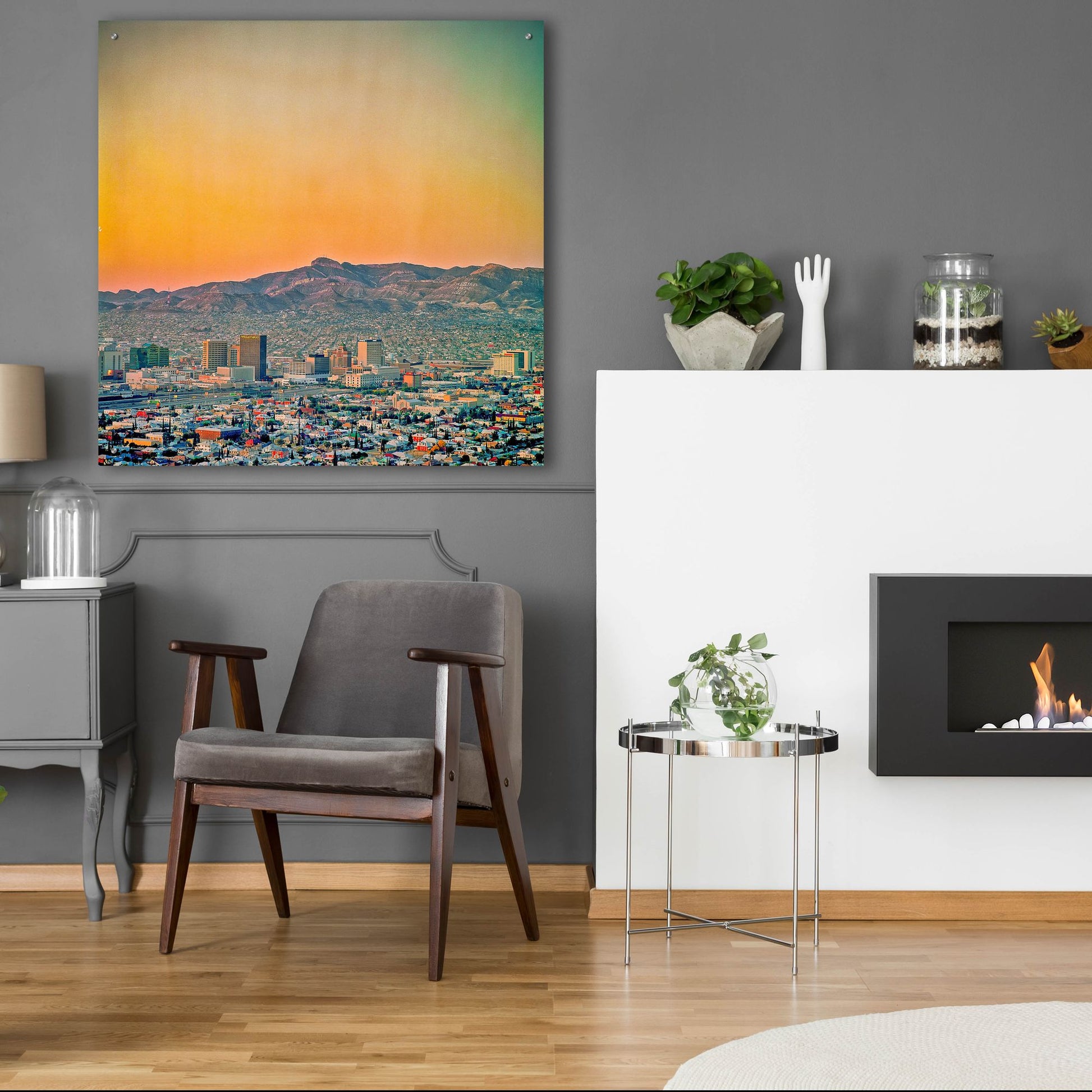 Epic Art 'El Paso Sunrise' by Mark A Paulda, Acrylic Glass Wall Art,36x36