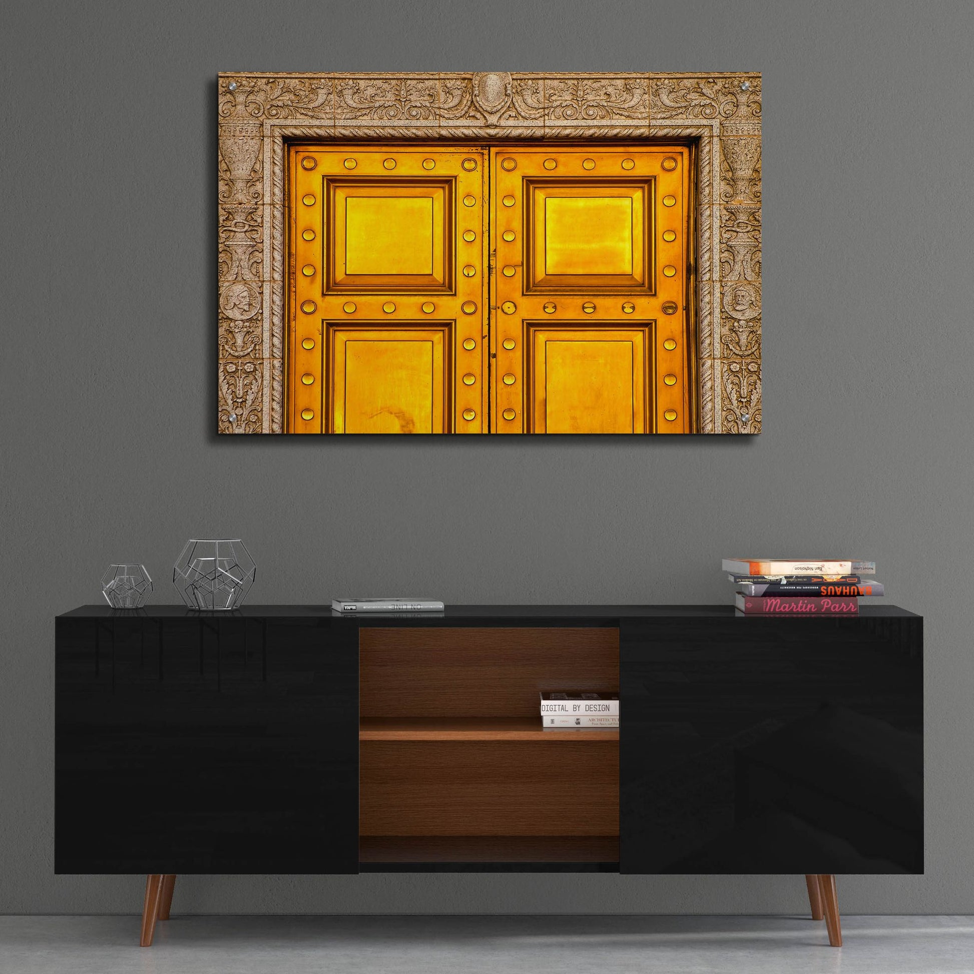 Epic Art 'State National Golden Doors' by Mark A Paulda, Acrylic Glass Wall Art,36x24