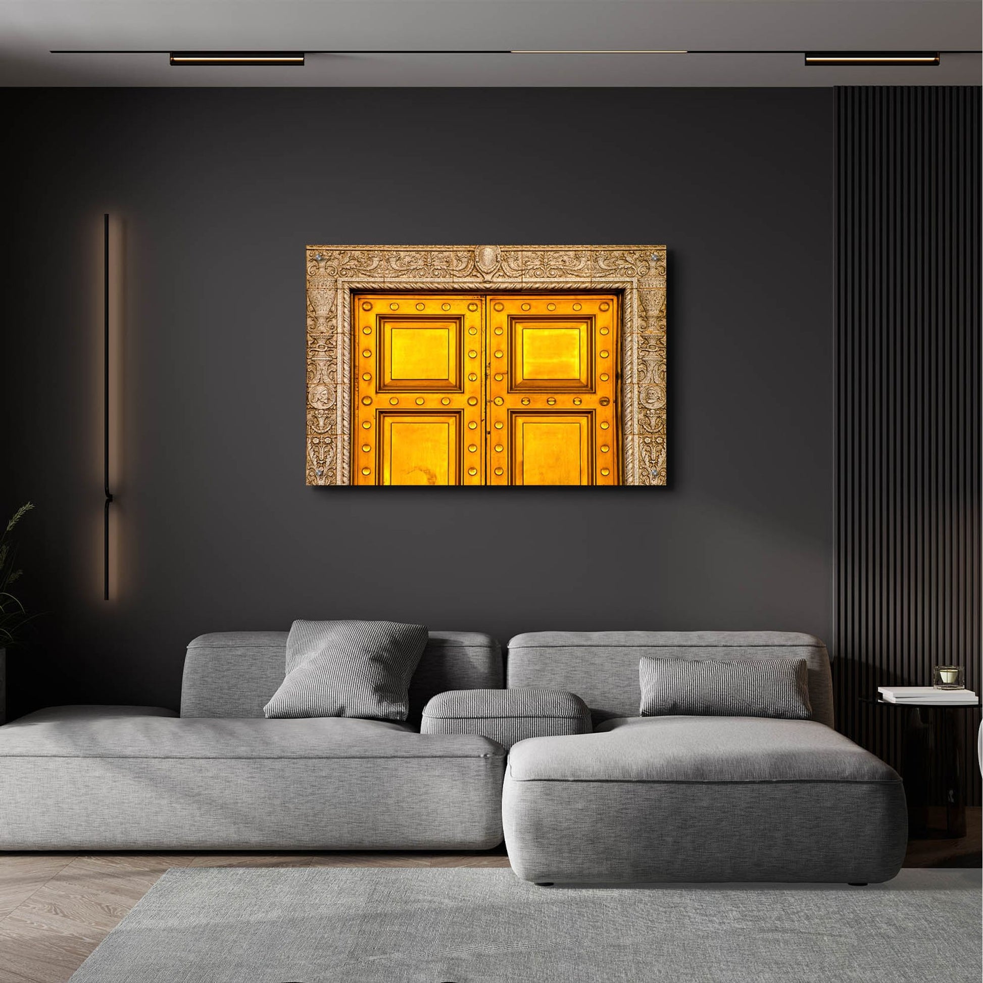 Epic Art 'State National Golden Doors' by Mark A Paulda, Acrylic Glass Wall Art,36x24