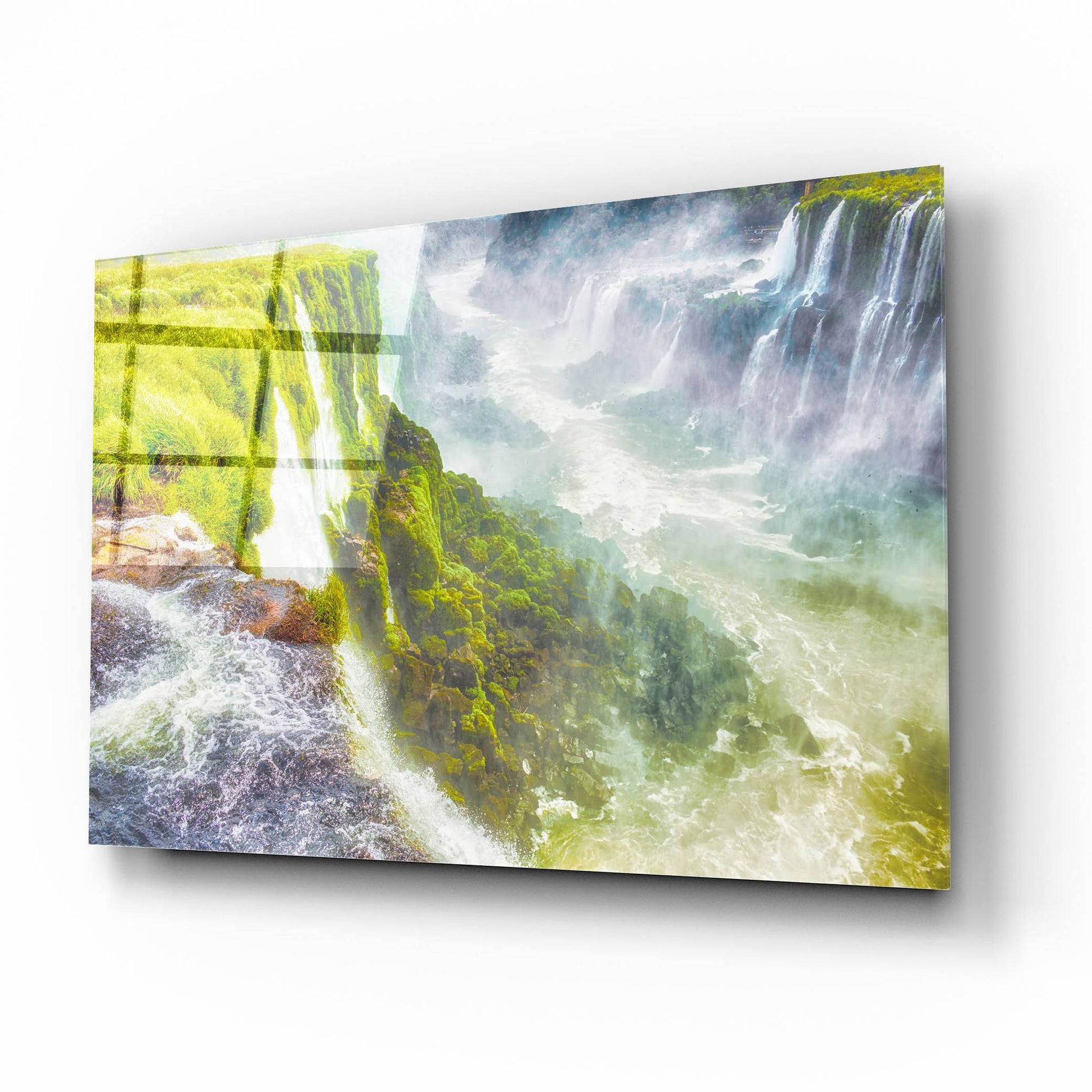 Epic Art 'Iguazu Falls 2' by Mark A Paulda, Acrylic Glass Wall Art,16x12