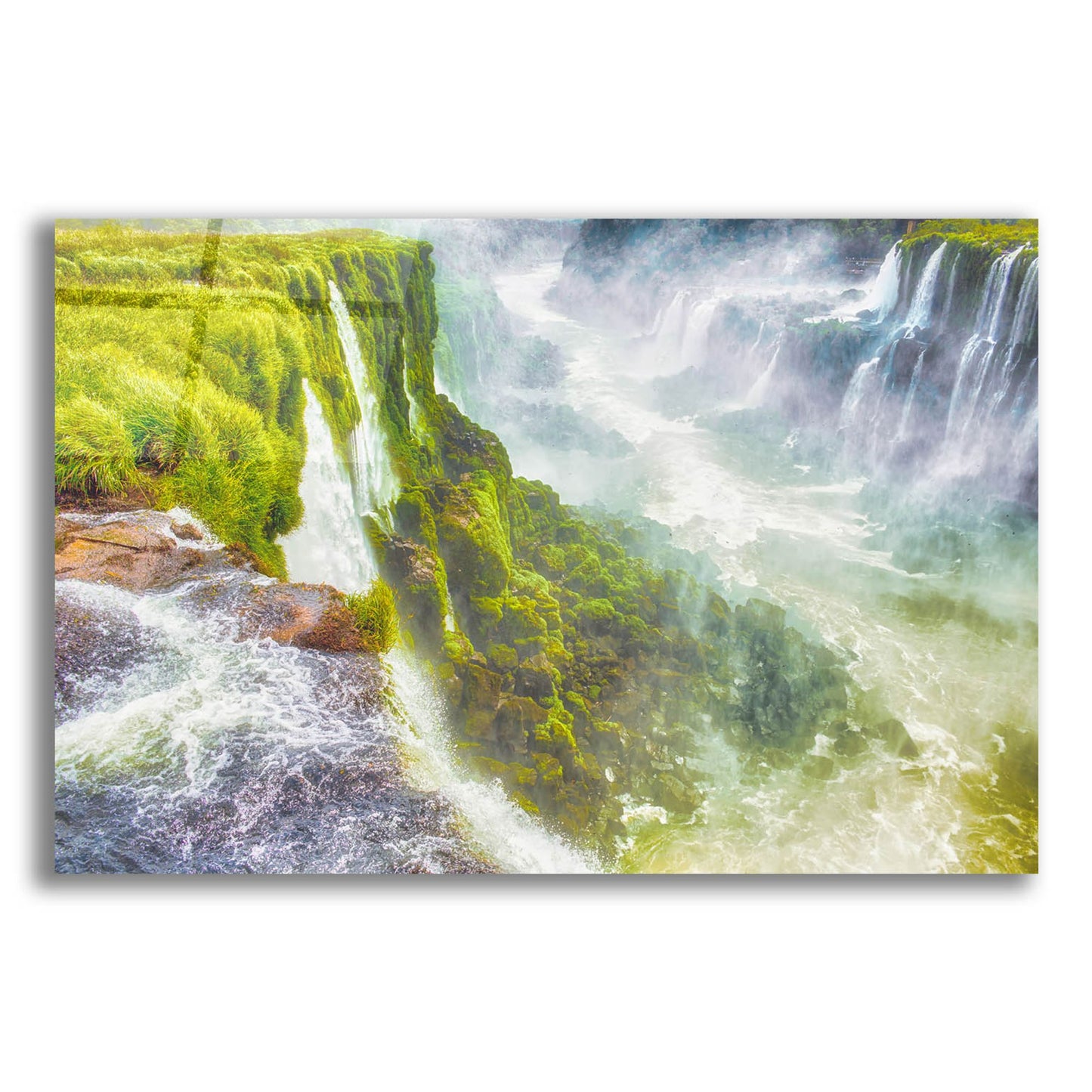 Epic Art 'Iguazu Falls 2' by Mark A Paulda, Acrylic Glass Wall Art,16x12