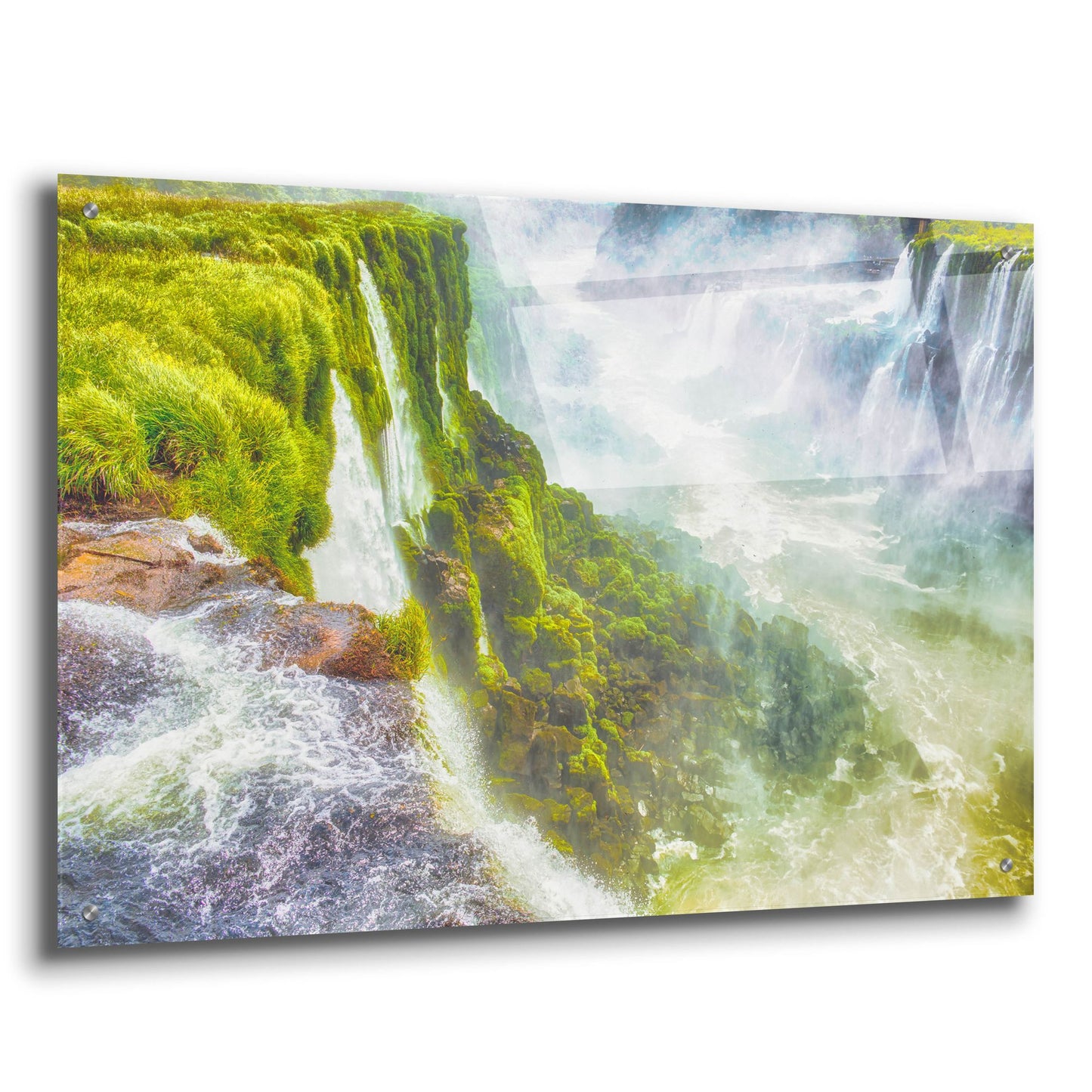 Epic Art 'Iguazu Falls 2' by Mark A Paulda, Acrylic Glass Wall Art,36x24