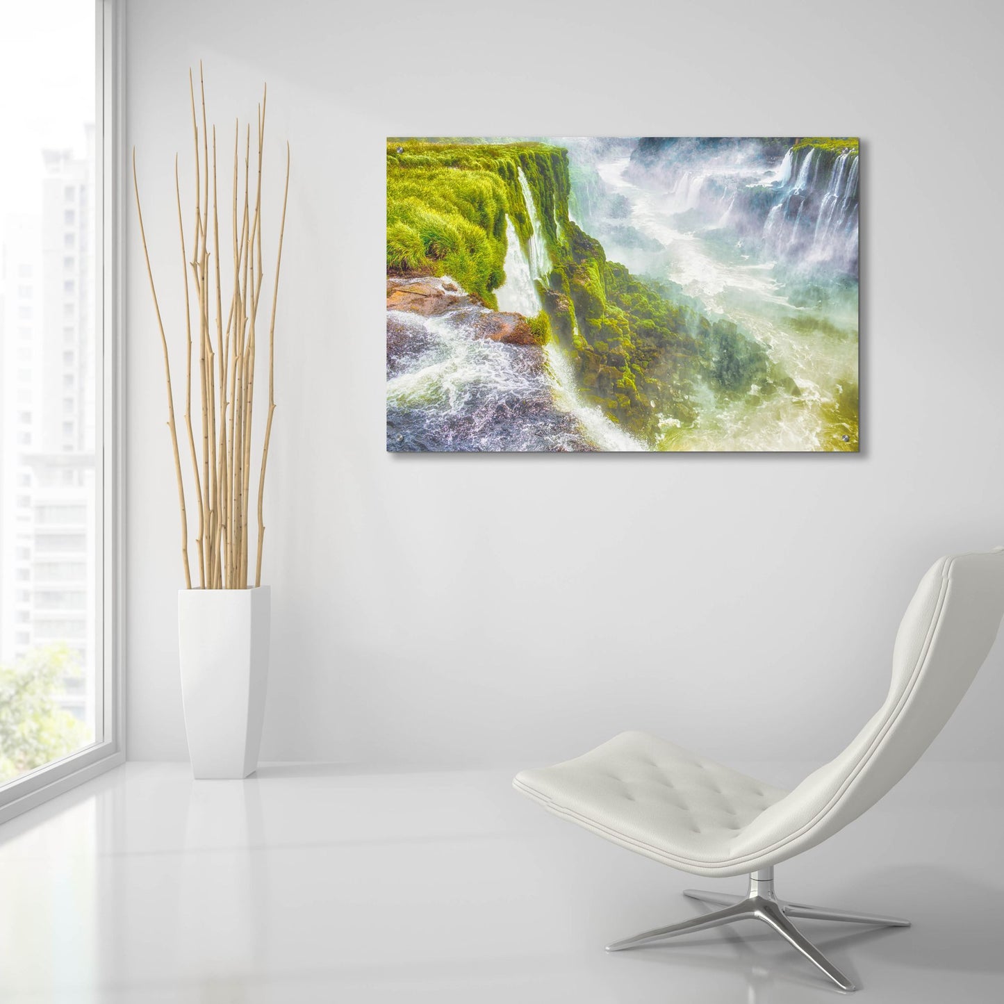 Epic Art 'Iguazu Falls 2' by Mark A Paulda, Acrylic Glass Wall Art,36x24