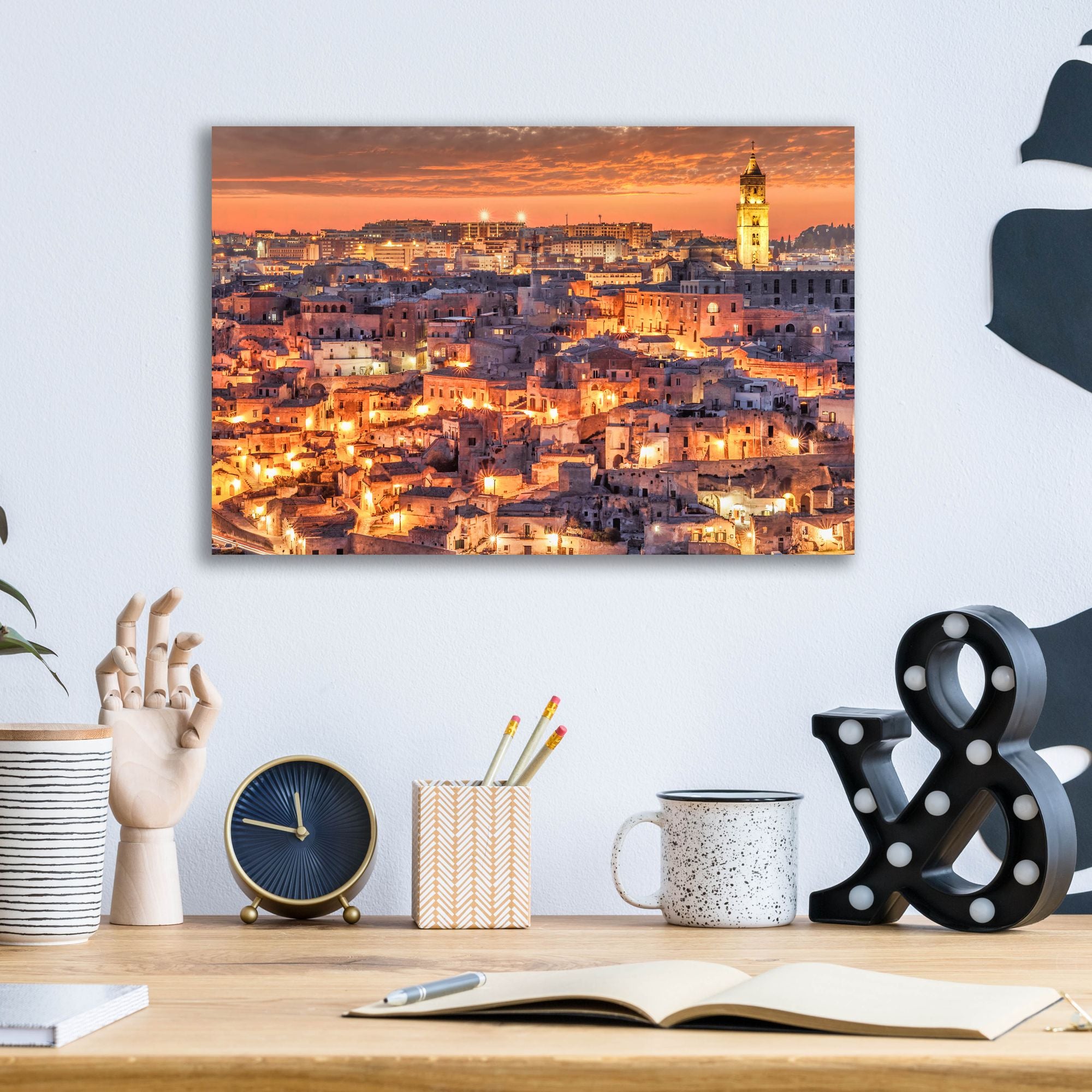 Epic Art 'Matera Italy Sunset' by Mark A Paulda, Acrylic Glass