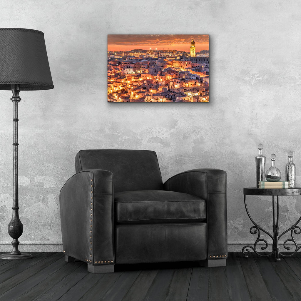 Epic Art 'Matera Italy Sunset' by Mark A Paulda, Acrylic Glass Wall Art,24x16