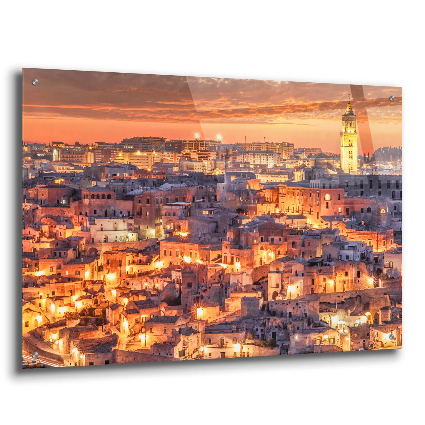 Epic Art 'Matera Italy Sunset' by Mark A Paulda, Acrylic Glass Wall Art,36x24