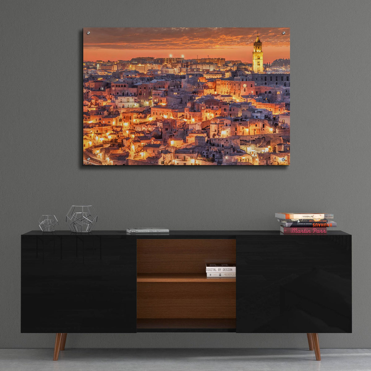 Epic Art 'Matera Italy Sunset' by Mark A Paulda, Acrylic Glass Wall Art,36x24