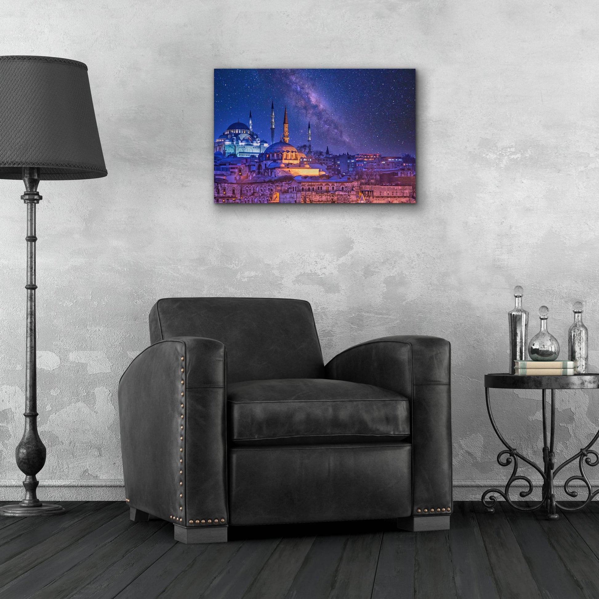 Epic Art 'Milky Way Over Istanbul' by Mark A Paulda, Acrylic Glass Wall Art,24x16