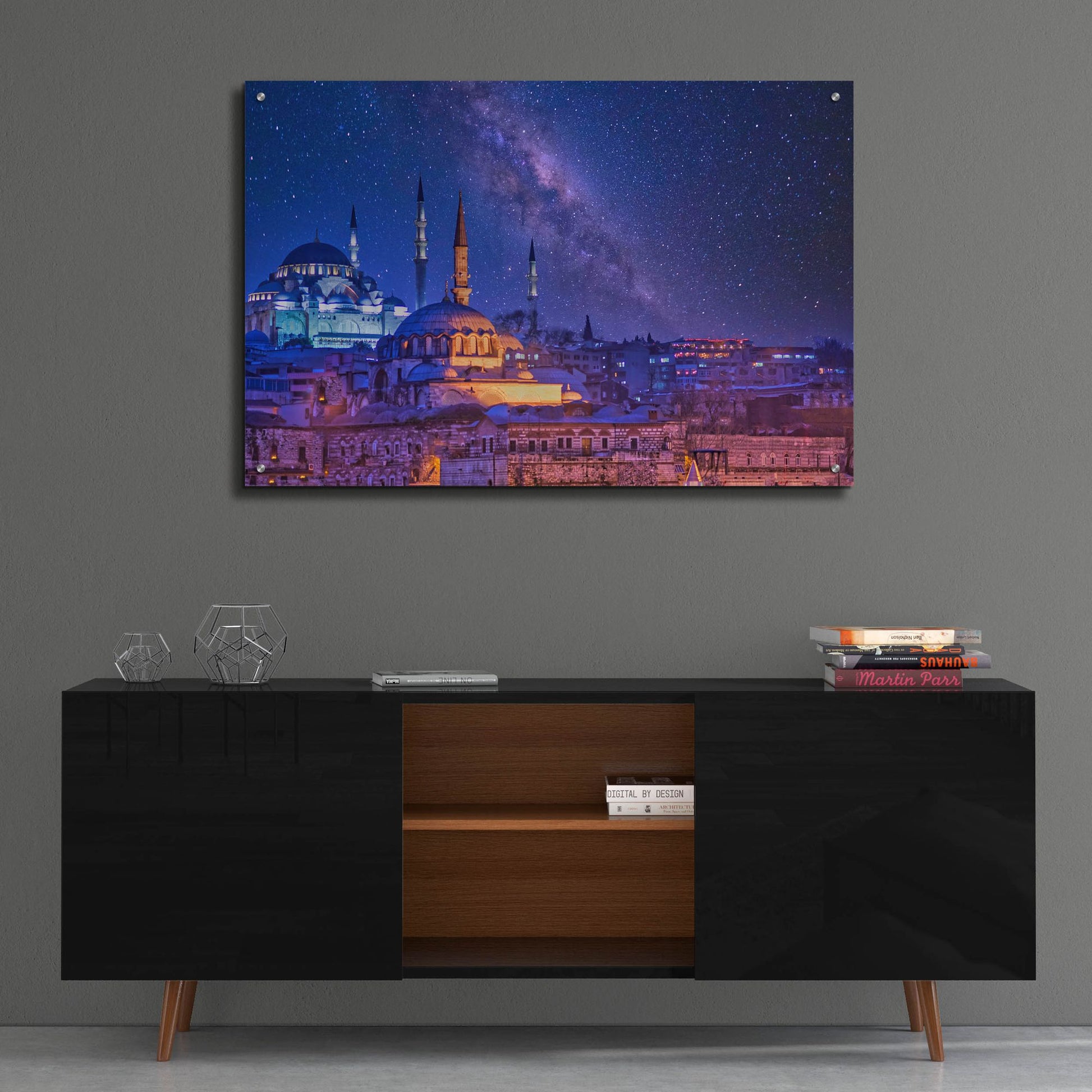 Epic Art 'Milky Way Over Istanbul' by Mark A Paulda, Acrylic Glass Wall Art,36x24