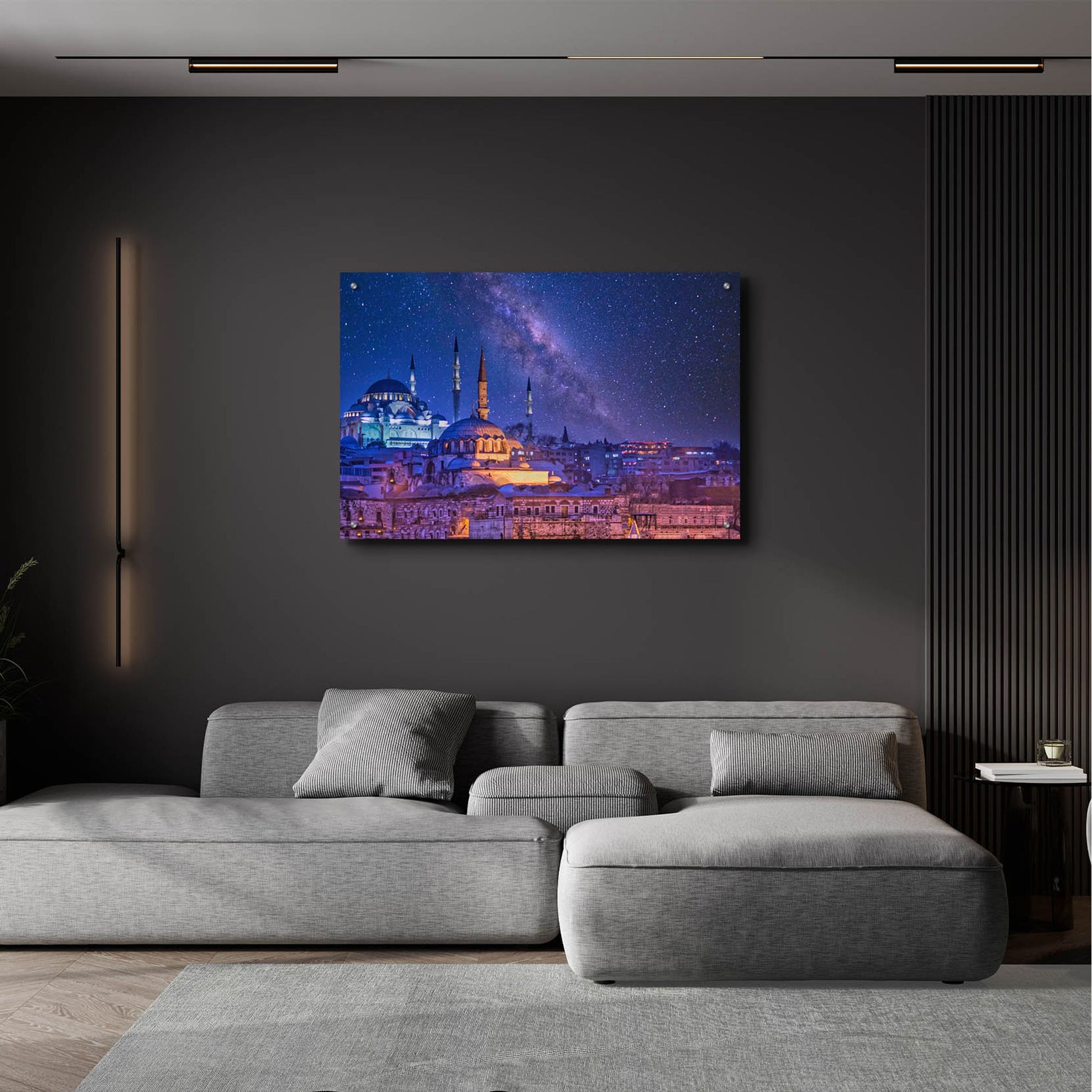 Epic Art 'Milky Way Over Istanbul' by Mark A Paulda, Acrylic Glass Wall Art,36x24