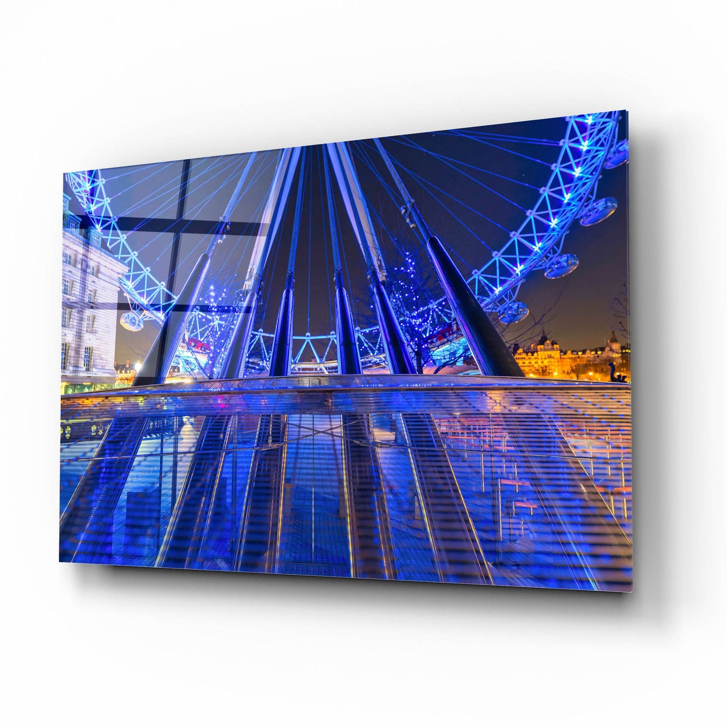 Epic Art 'London Eye Grounded' by Mark A Paulda, Acrylic Glass Wall Art,16x12